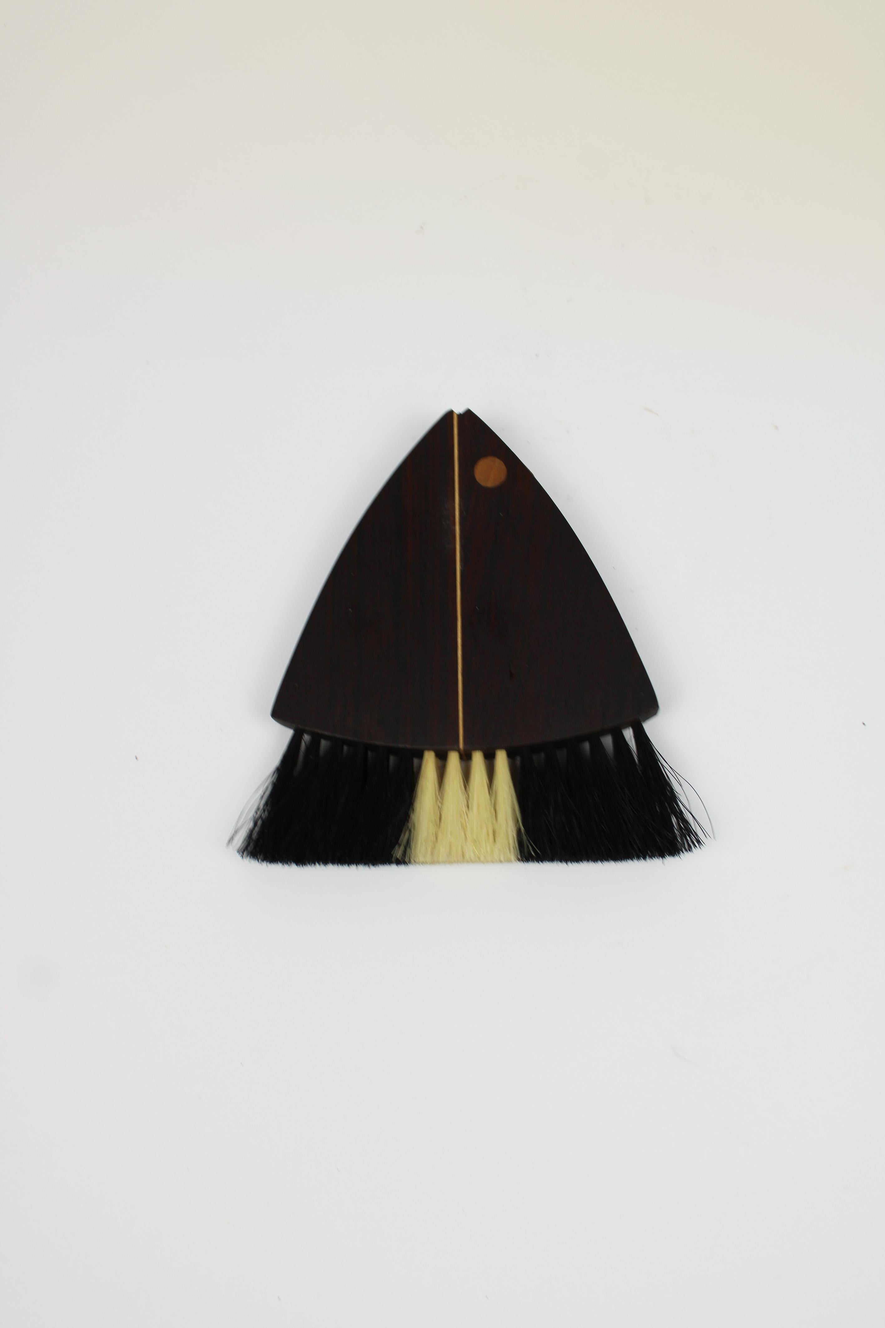 Laurids Lonborg Crumb Brush & Pan aus Rosenholz mit Schachtel, Mid-Century Modern, Dänemark (Holz) im Angebot