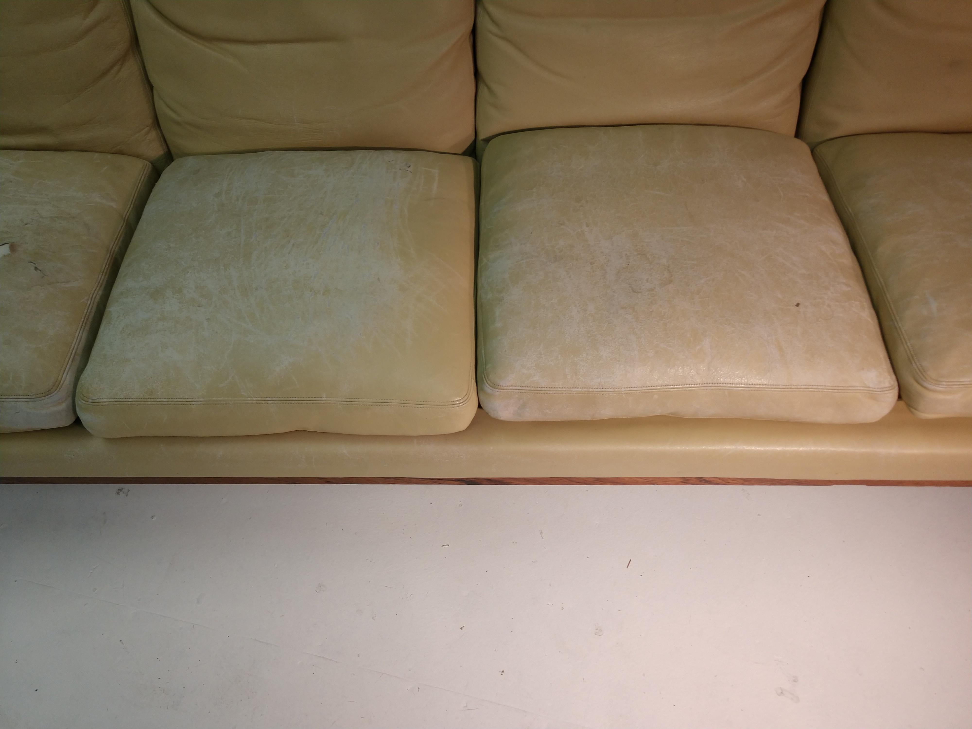 Mid-Century Modern 4-Sitzer Palisander & Leder  Sofa Knut Saeter für Vatne Møbler im Angebot 3