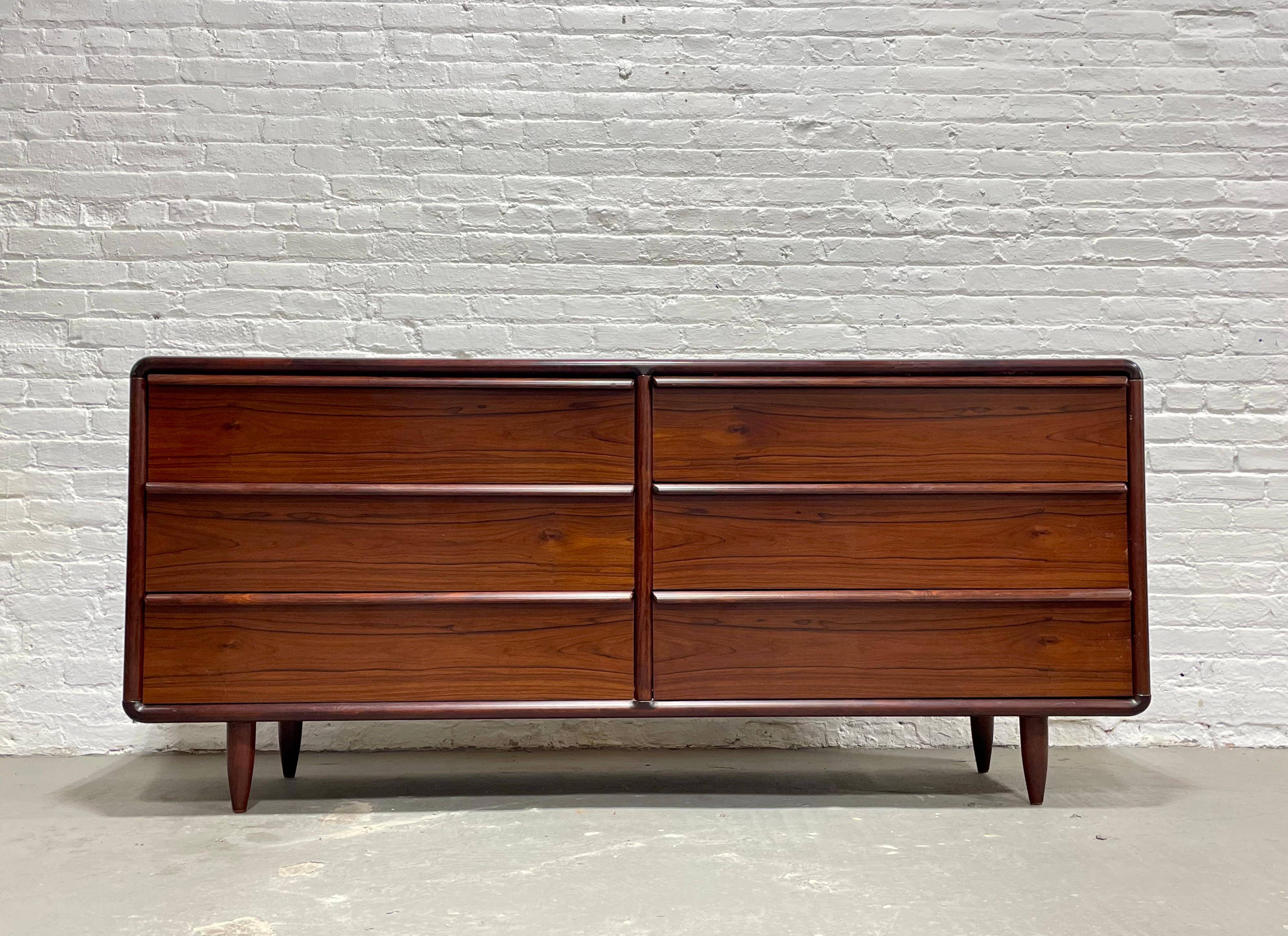 Mid-Century Modern Rosewood Long Double Dresser, Made in Denmark, C. 1960s In Good Condition In Weehawken, NJ