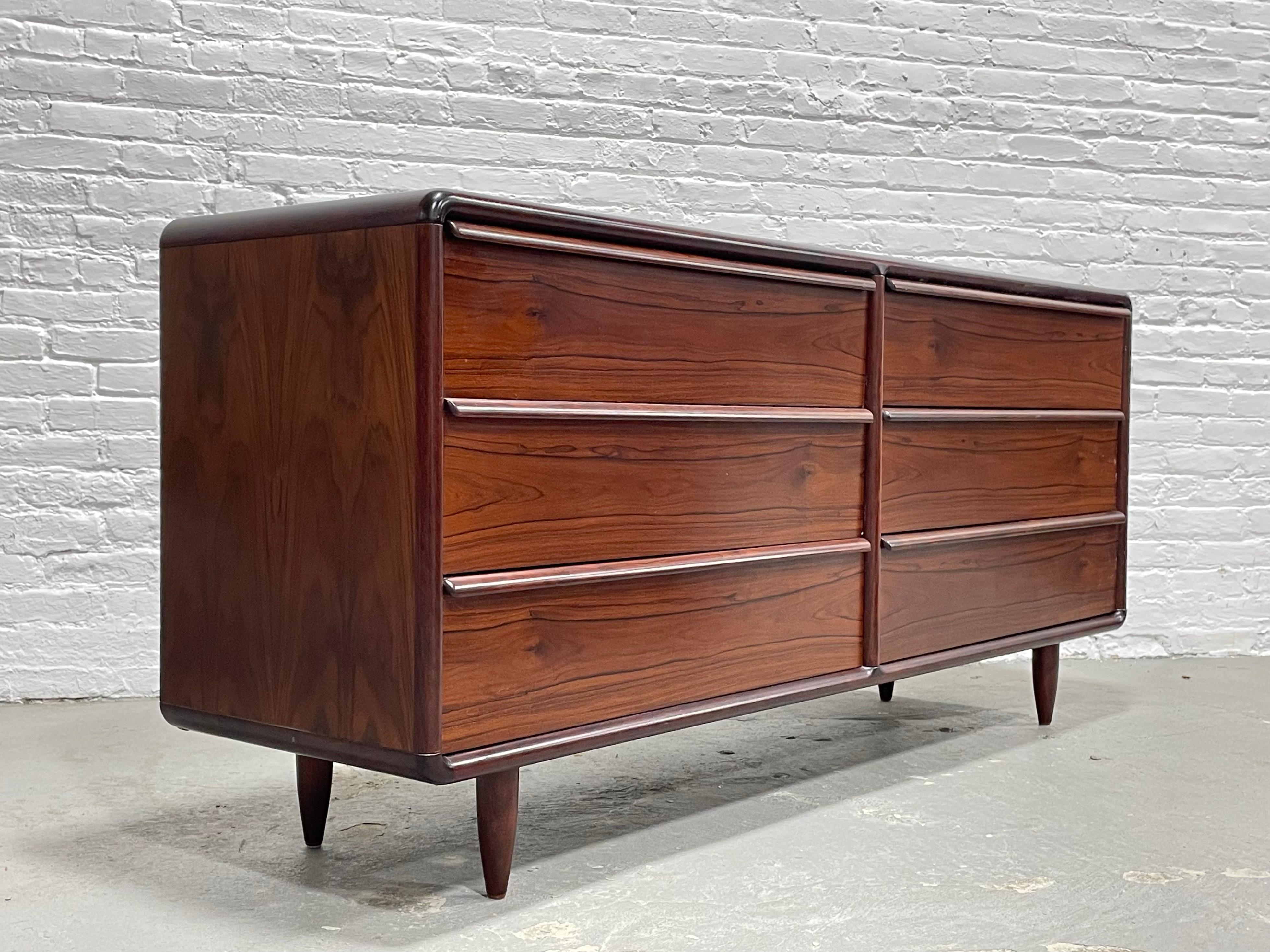 Mid-Century Modern Rosewood Long Double Dresser, Made in Denmark, C. 1960s 2