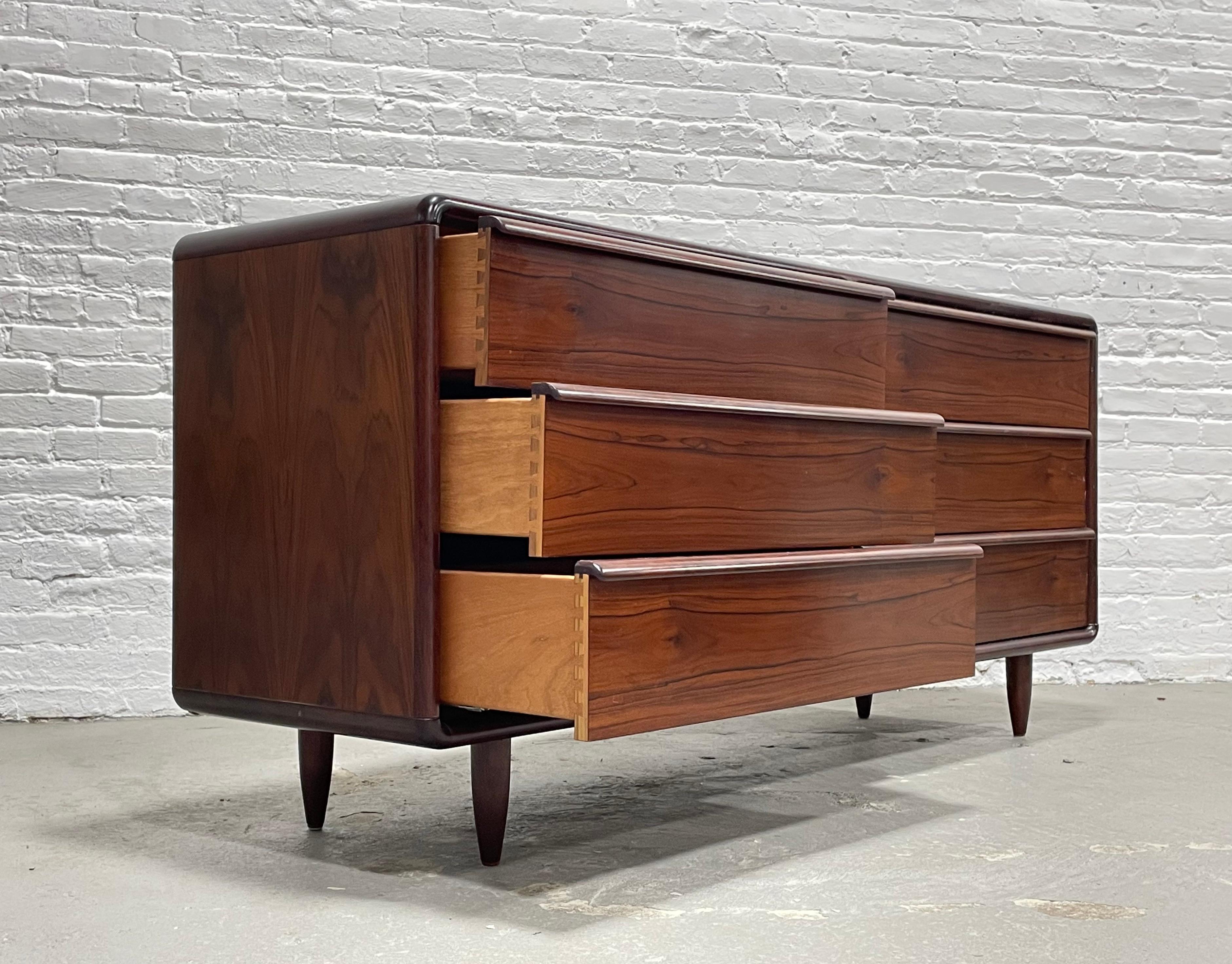 Mid-Century Modern Rosewood Long Double Dresser, Made in Denmark, C. 1960s 5