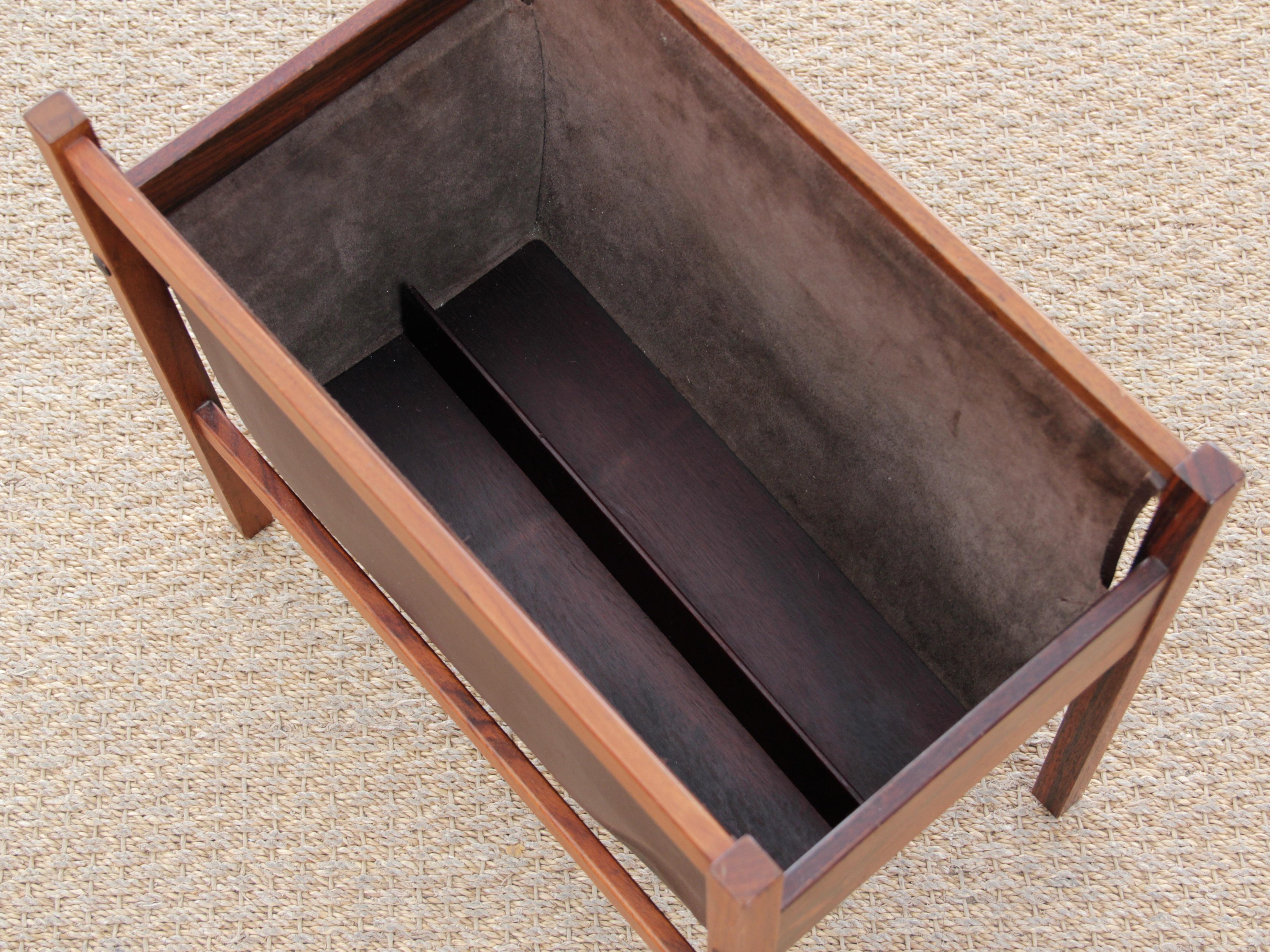 Mid-20th Century Mid-Century Modern Rosewood Magazine Holder For Sale