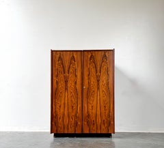 Mid Century Modern Rosewood Magic Box Hidden Secretary Desk