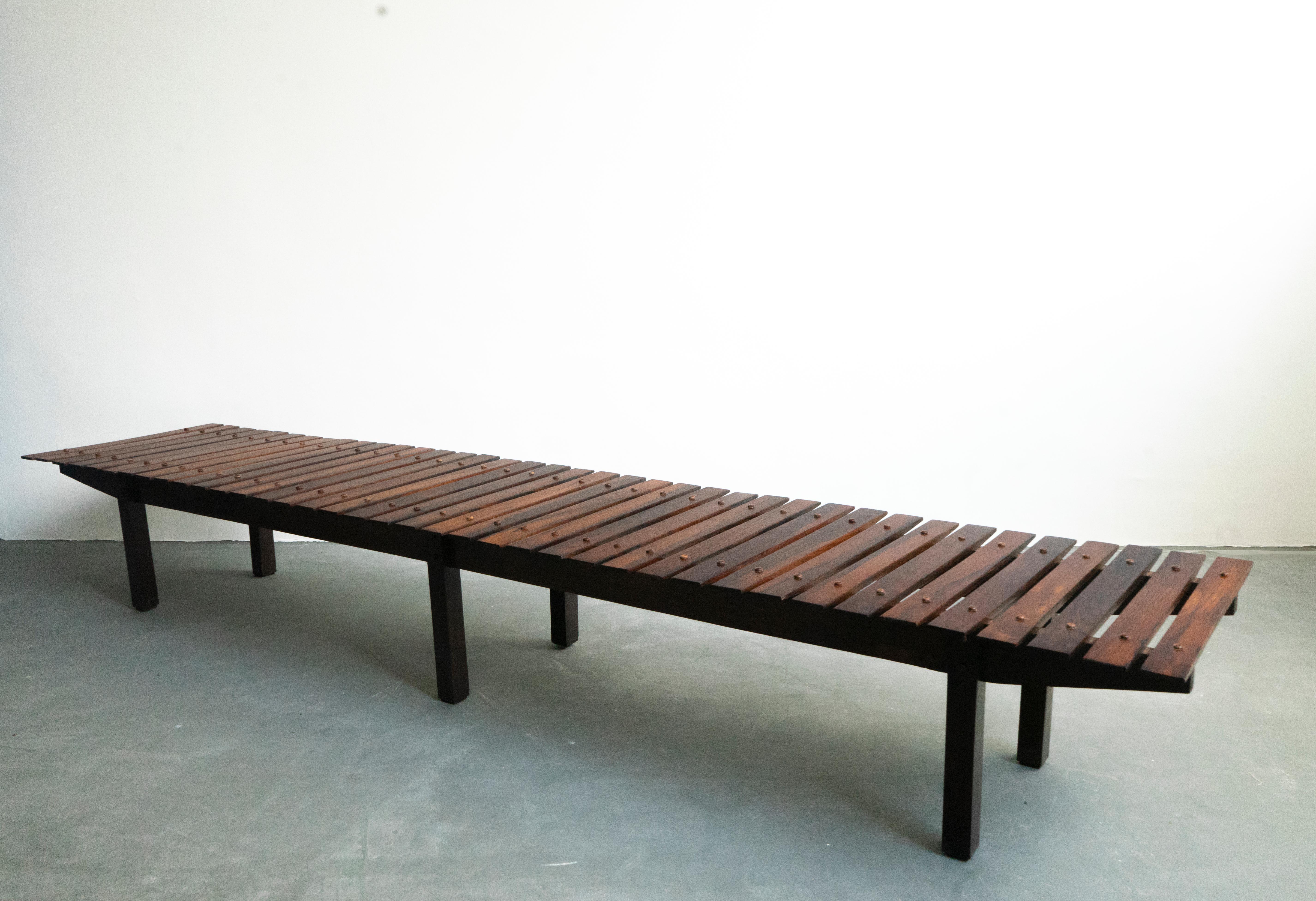 Mid-Century Modern Rosewood Mucki Bench by Sergio Rodrigues In Good Condition In New York, NY