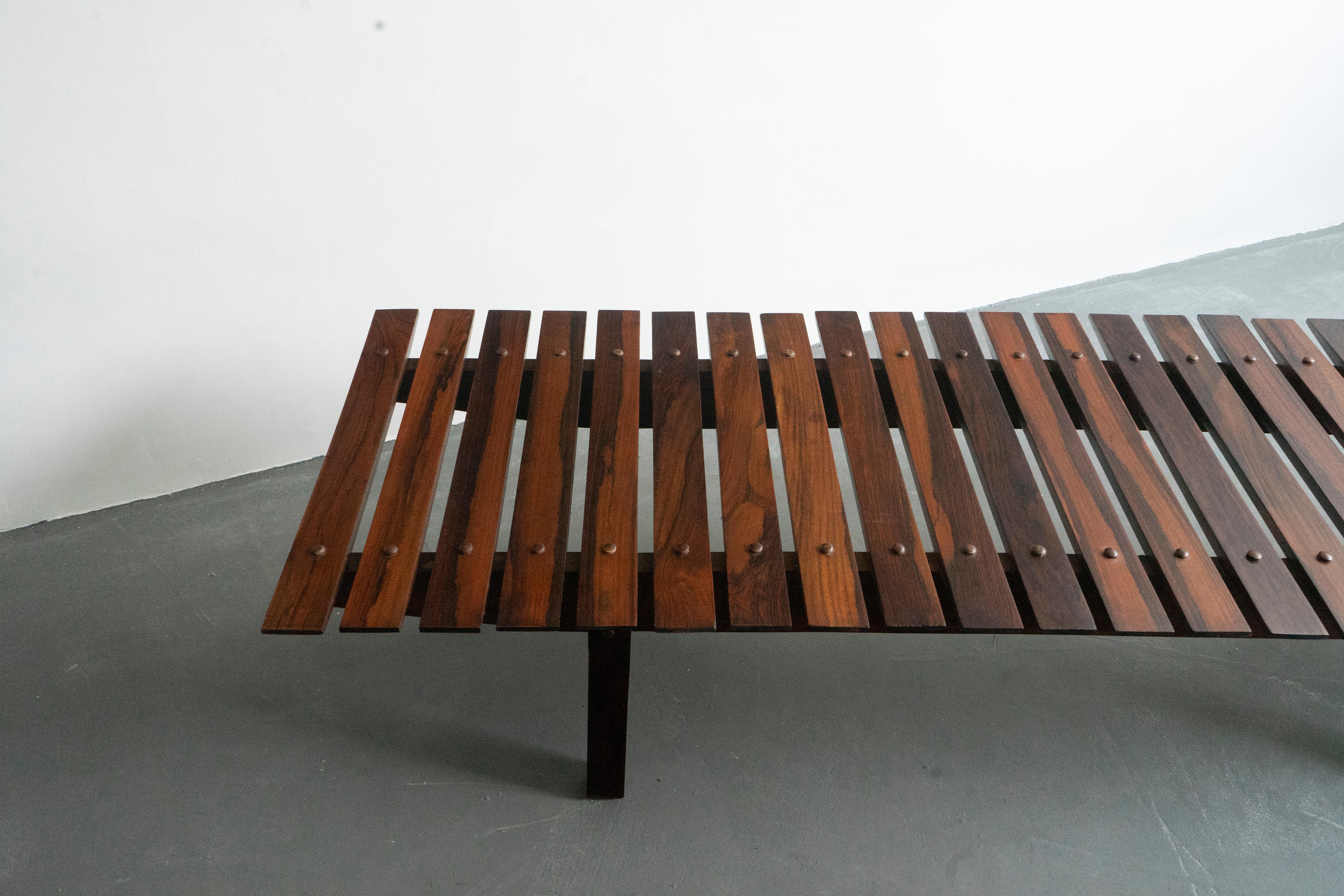 20th Century Mid-Century Modern Rosewood Mucki Bench by Sergio Rodrigues