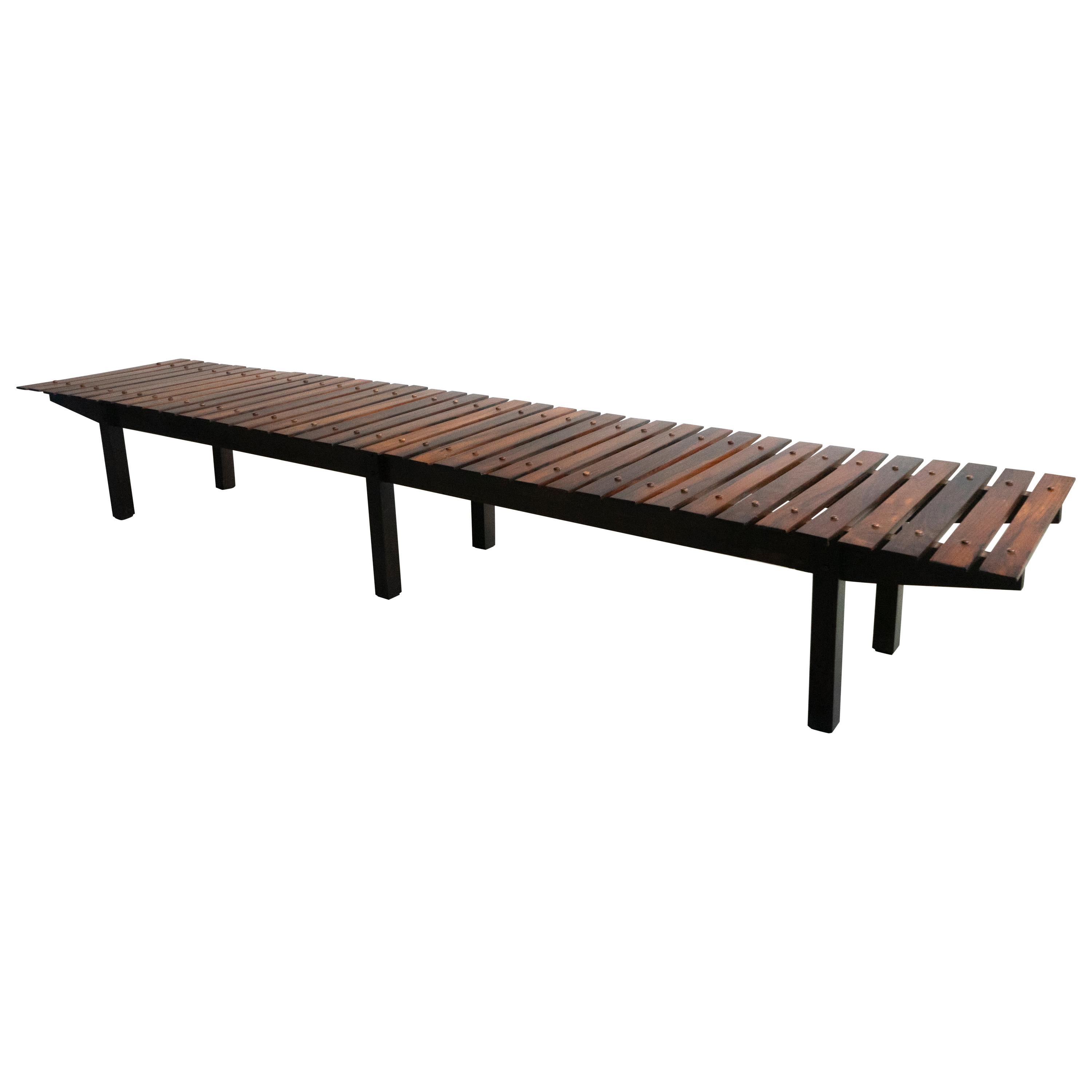 Mid-Century Modern Rosewood Mucki Bench by Sergio Rodrigues