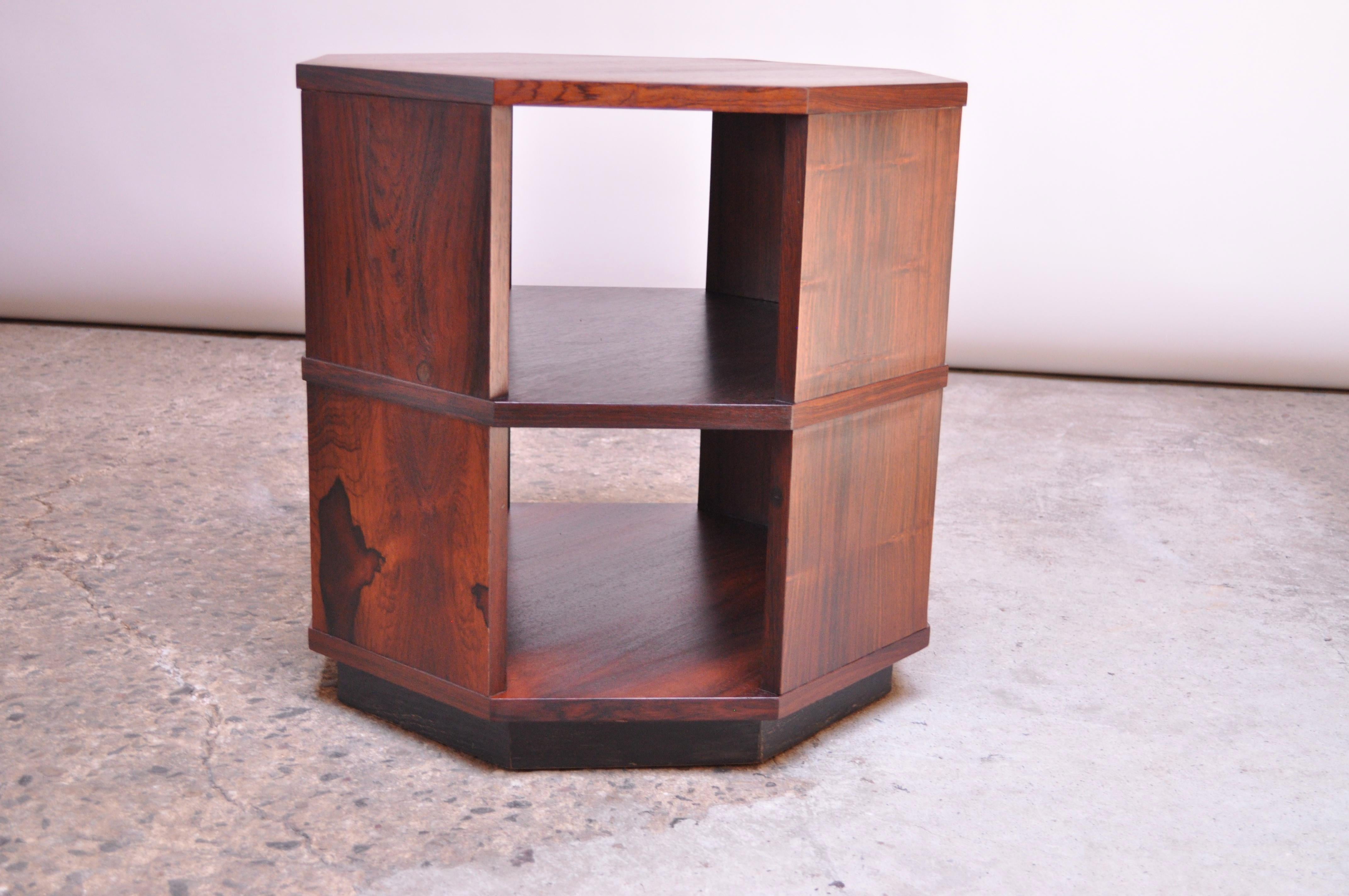 Mid-20th Century Mid-Century Modern Rosewood Octagonal Side Table