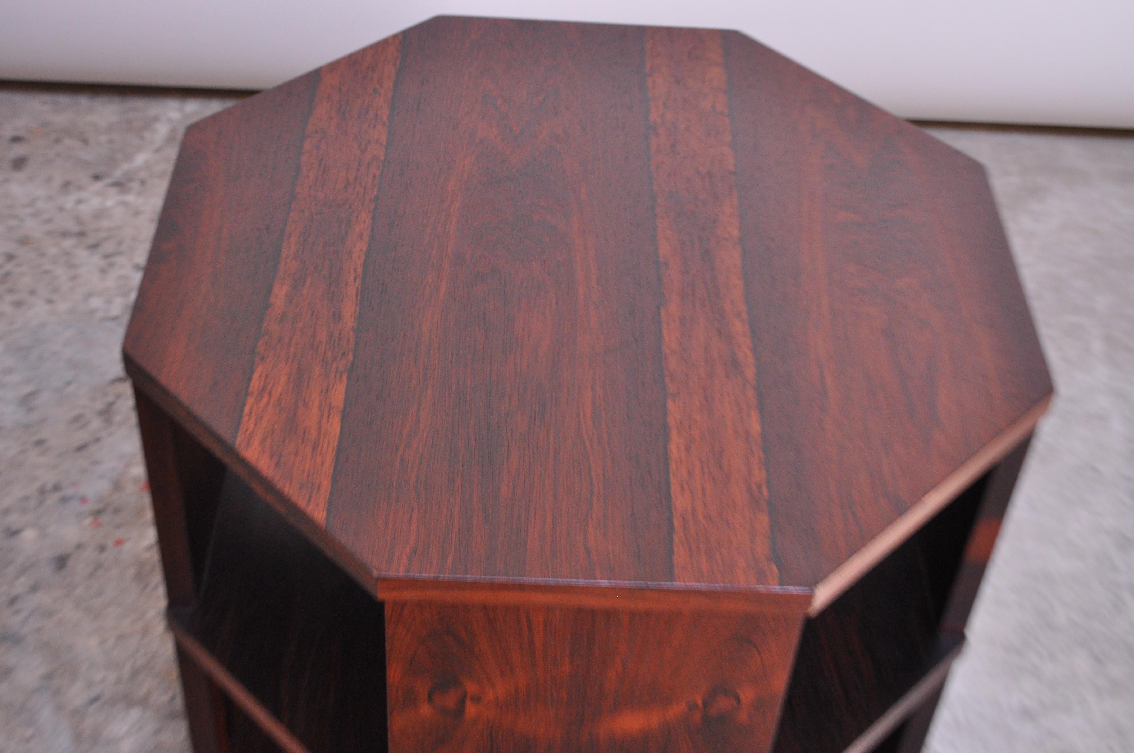 Mid-Century Modern Rosewood Octagonal Side Table 2