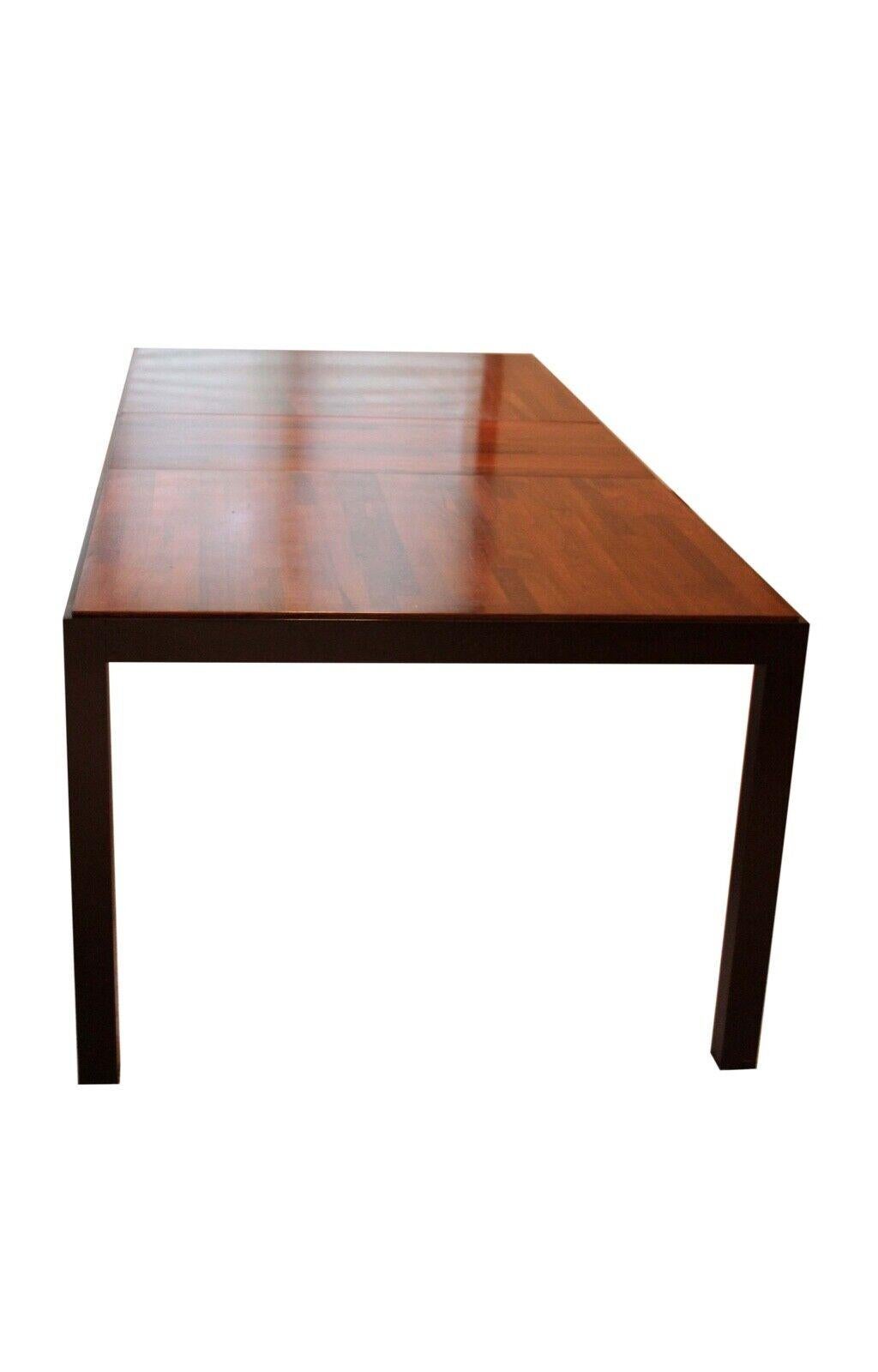 Mid-Century Modern Rosewood Parsons Expandable Dining Table Dunbar Attributed In Good Condition In Keego Harbor, MI
