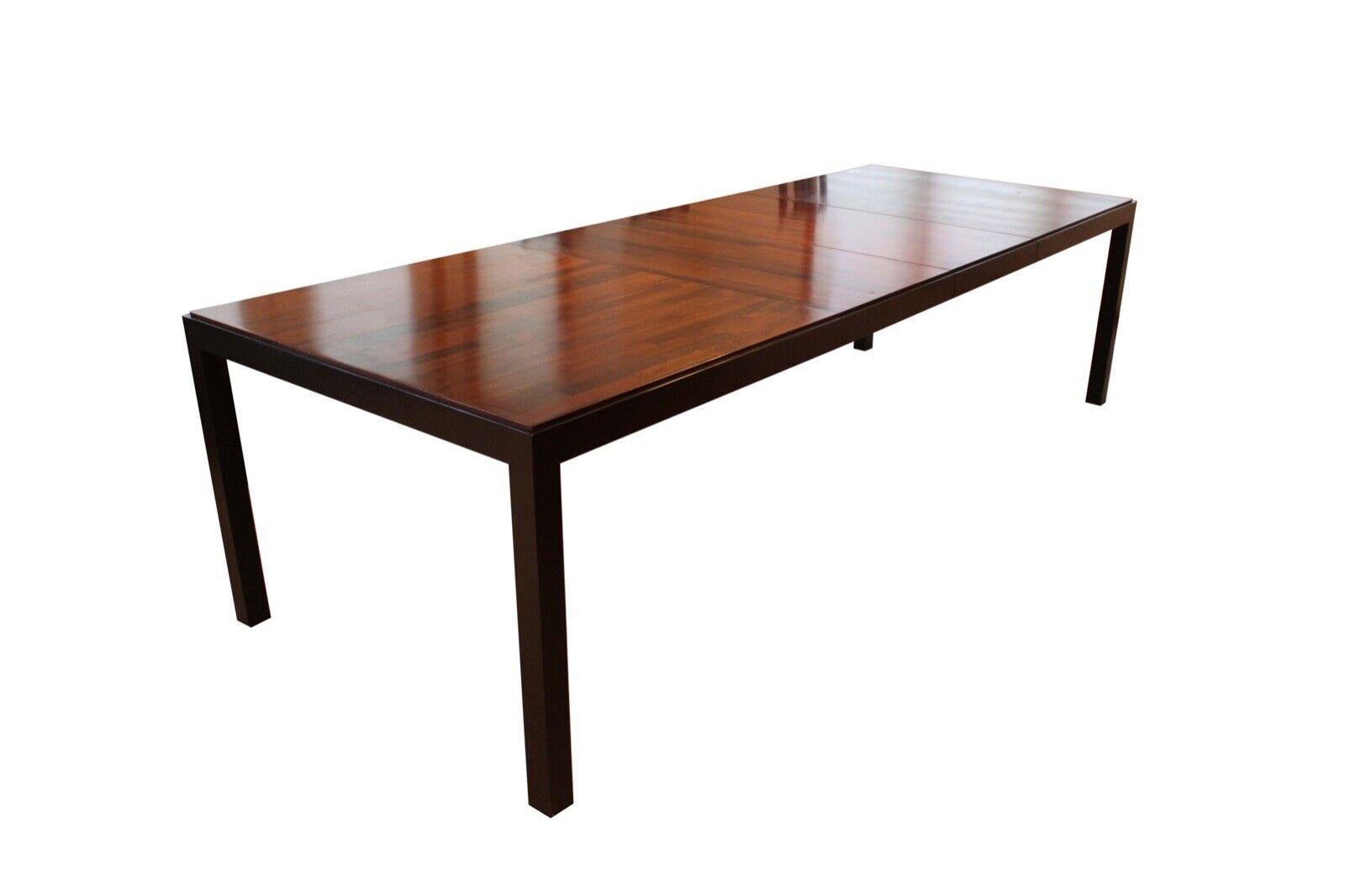 Mid-Century Modern Rosewood Parsons Expandable Dining Table Dunbar Attributed 1
