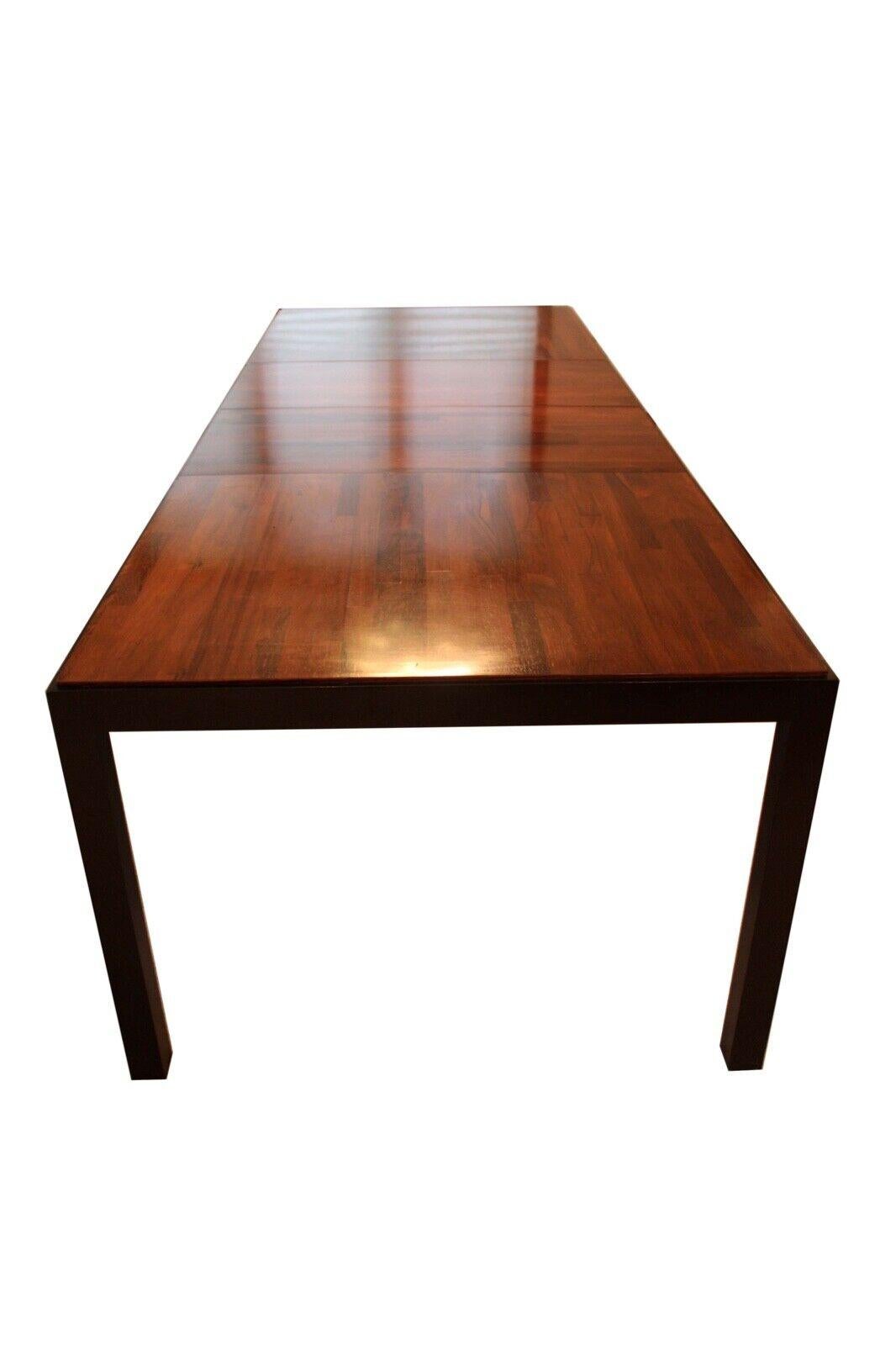 Mid-Century Modern Rosewood Parsons Expandable Dining Table Dunbar Attributed 2