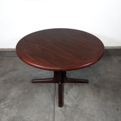 Mid Century Modern Rosewood Pedestal Dining Table by Dyrlund, c1960s