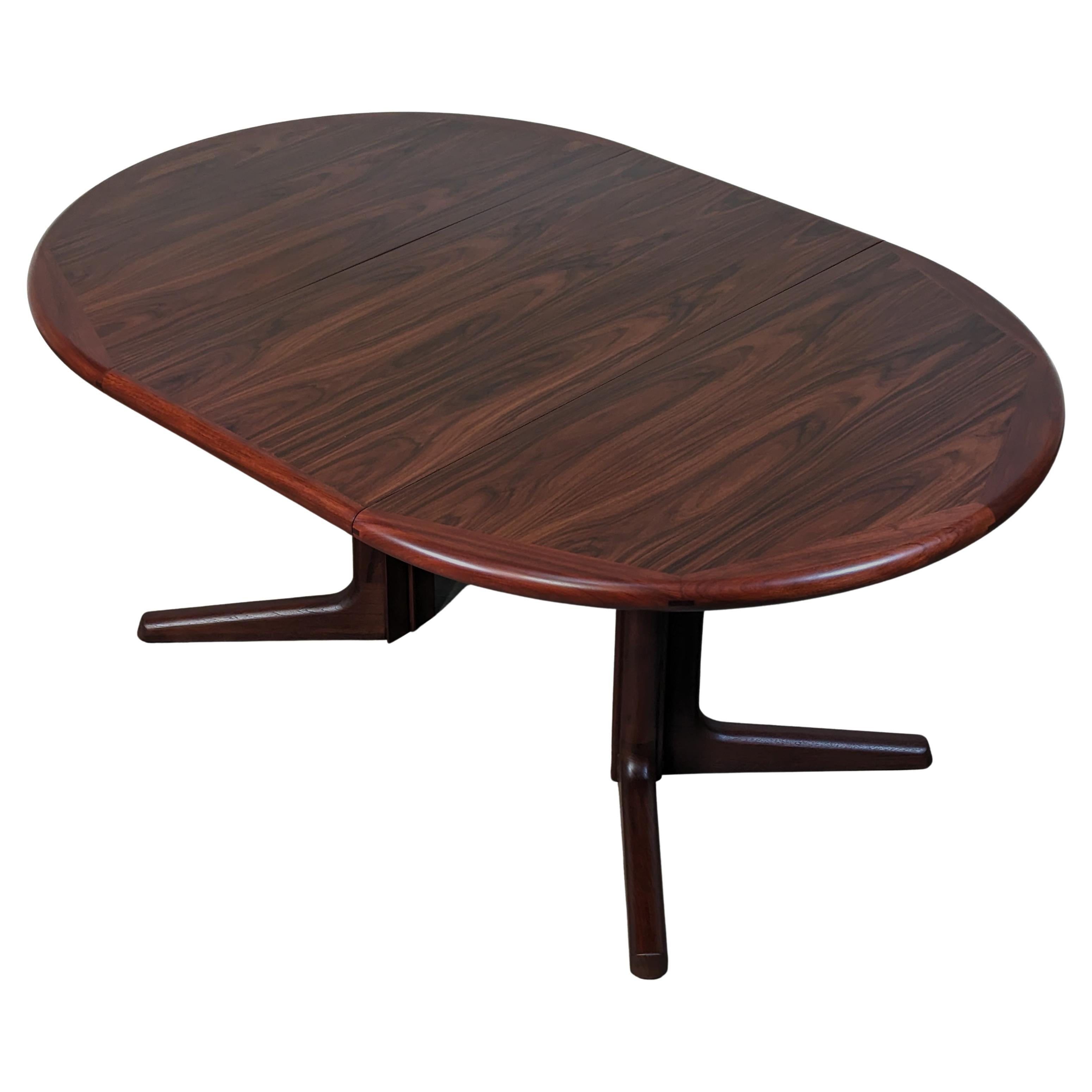Mid Century Modern Rosewood Pedestal Dining Table by Dyrlund, c1960s