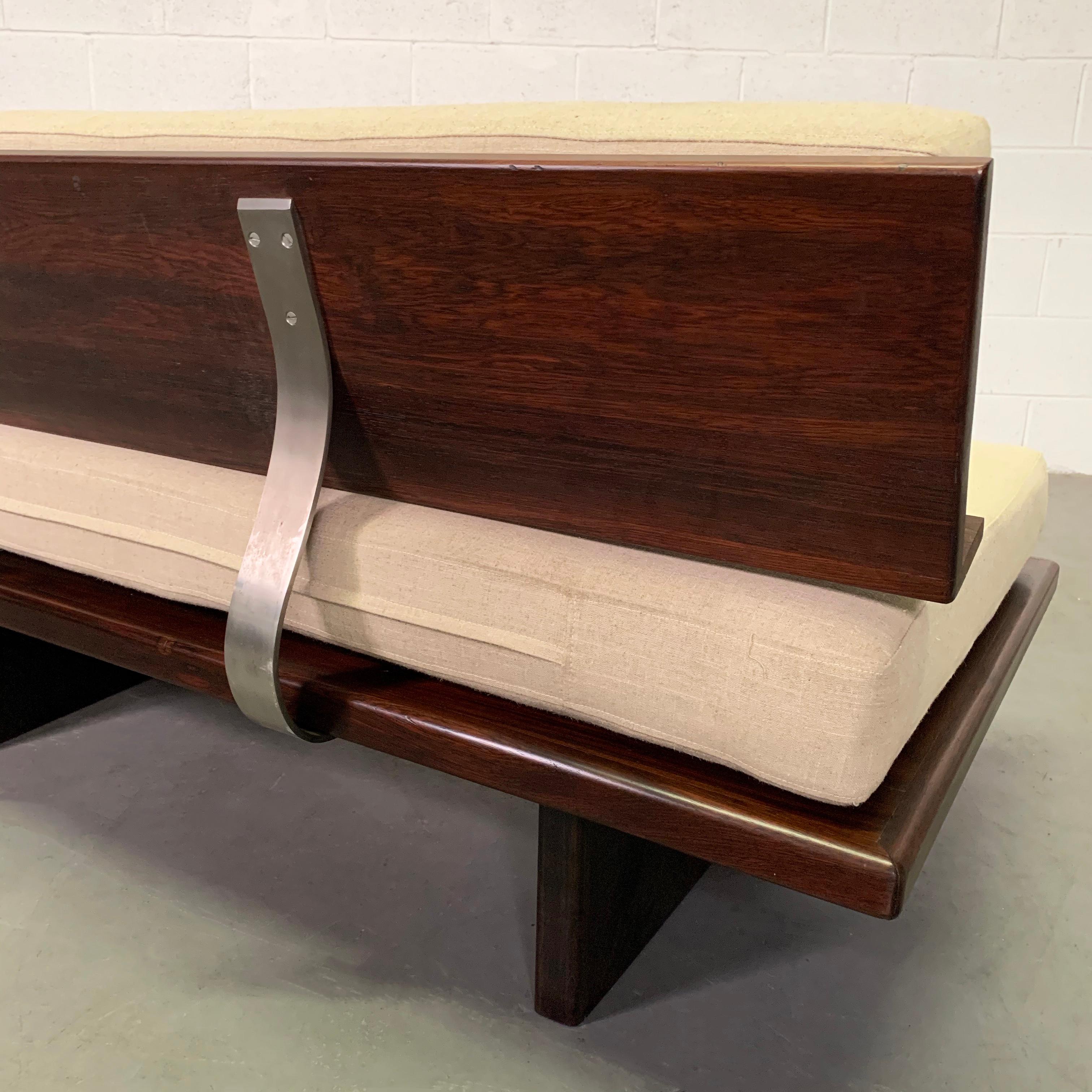 Brazilian Mid-Century Modern Rosewood Platform Sofa 3