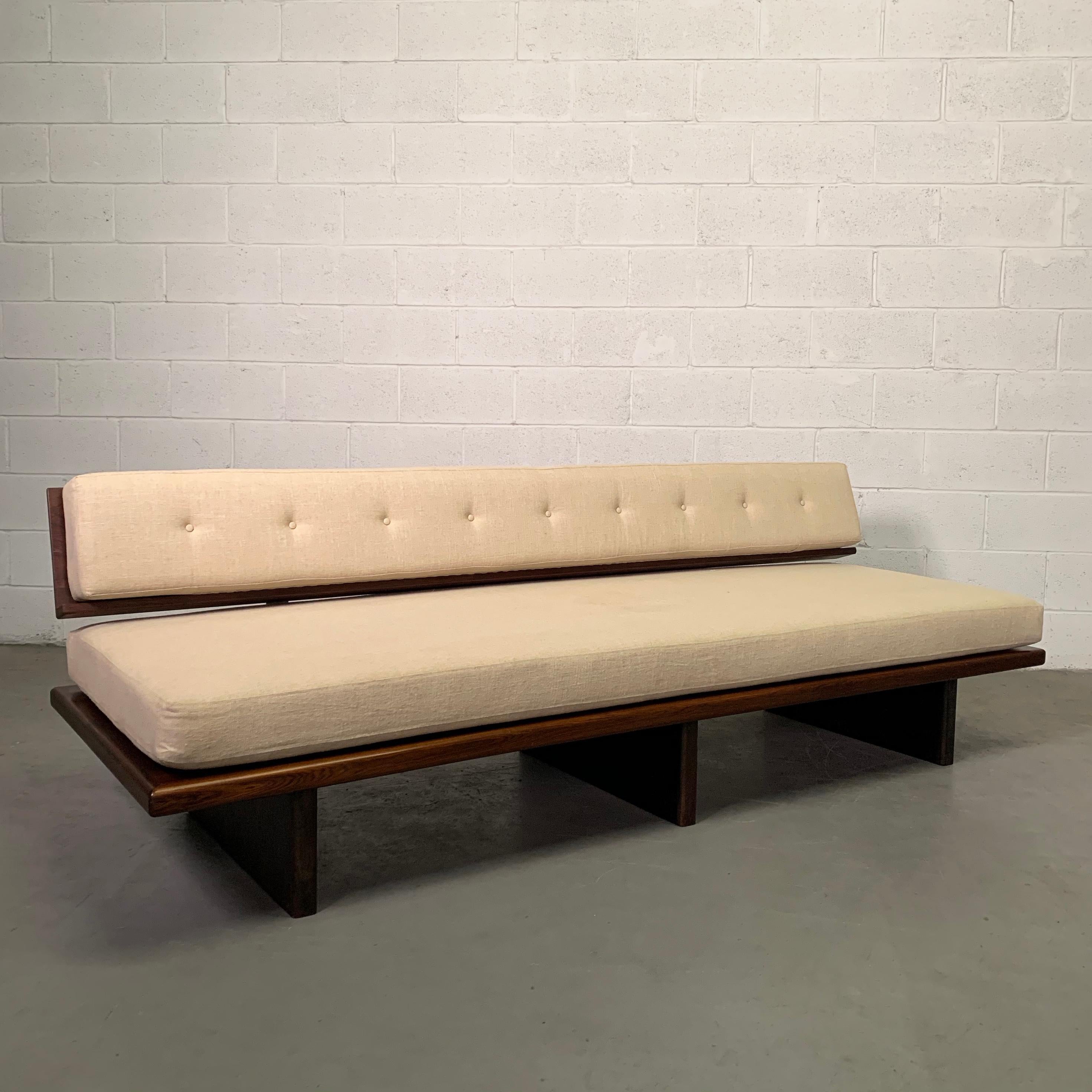mid century platform sofa