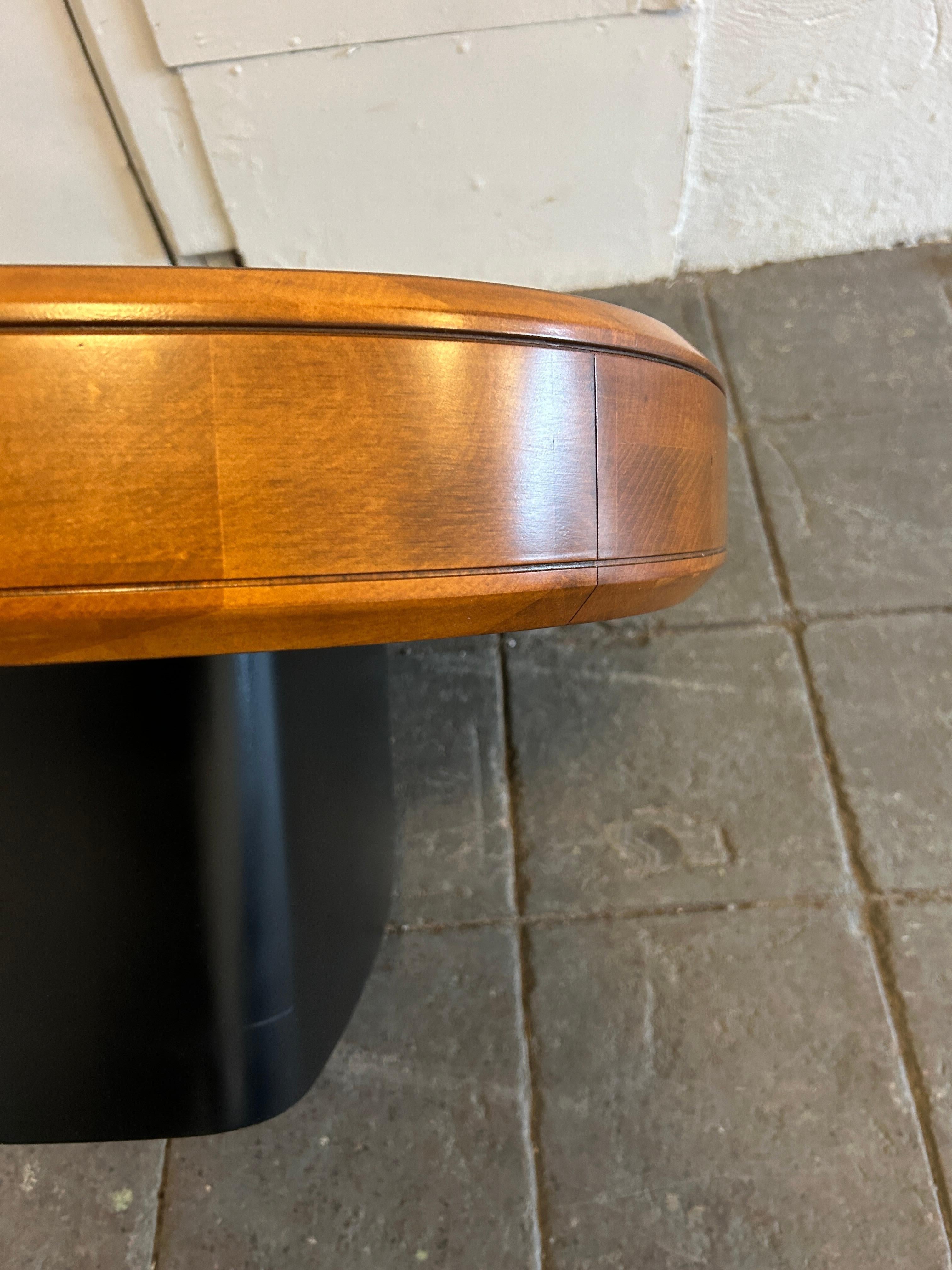 Late 20th Century Mid century modern Rosewood round drum coffee table Milo Baughman  For Sale