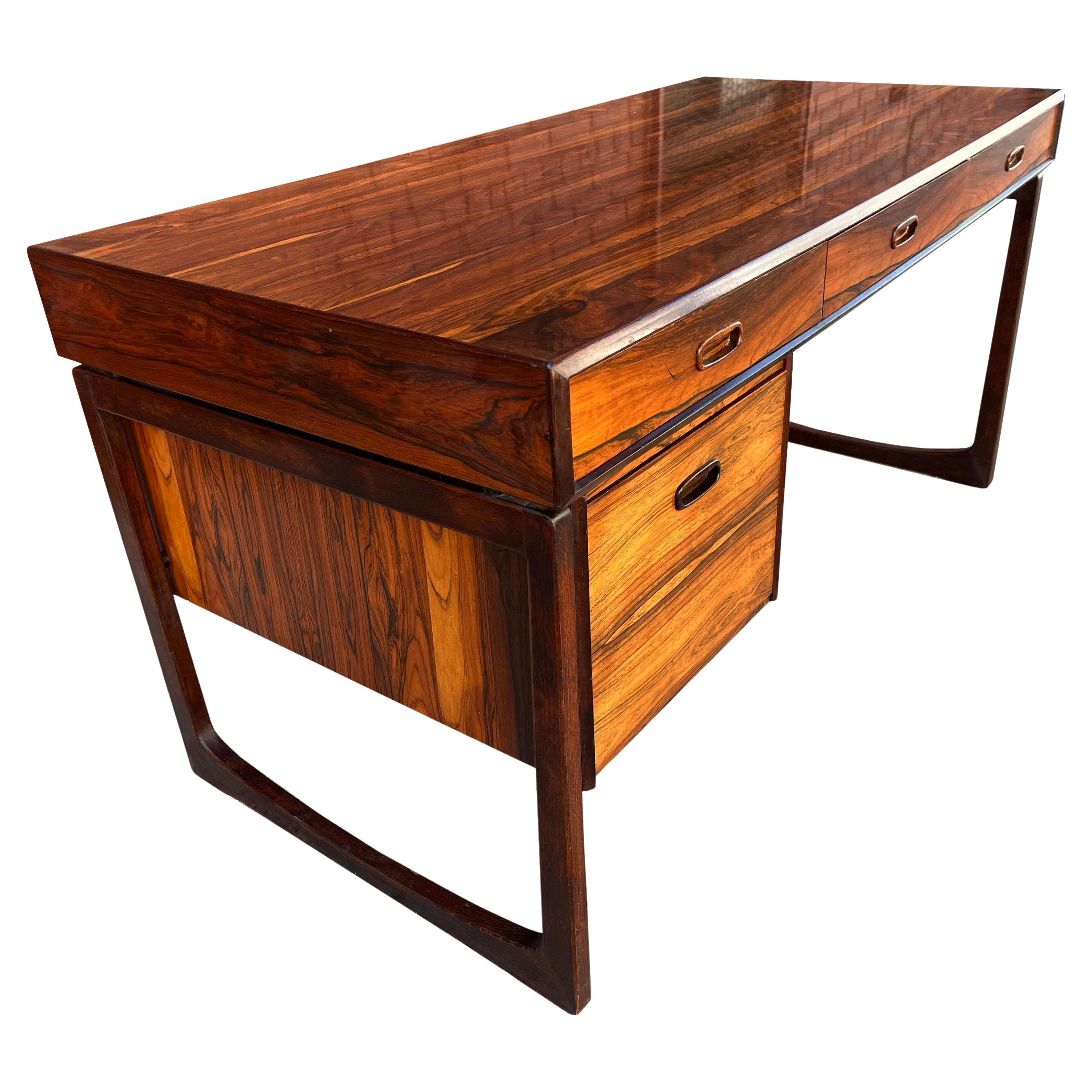 Mid-Century Modern Rosewood Scandinavian Desk For Sale