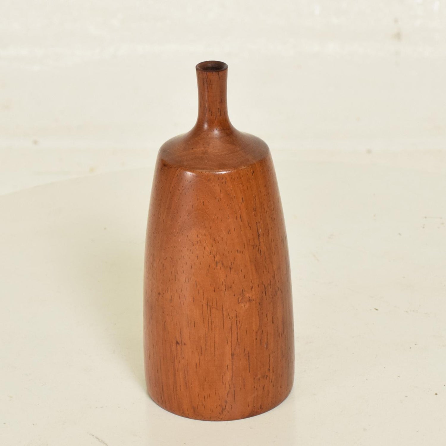 Mid Century Modern Rosewood Sculptural Decorative Vase By Osolnik