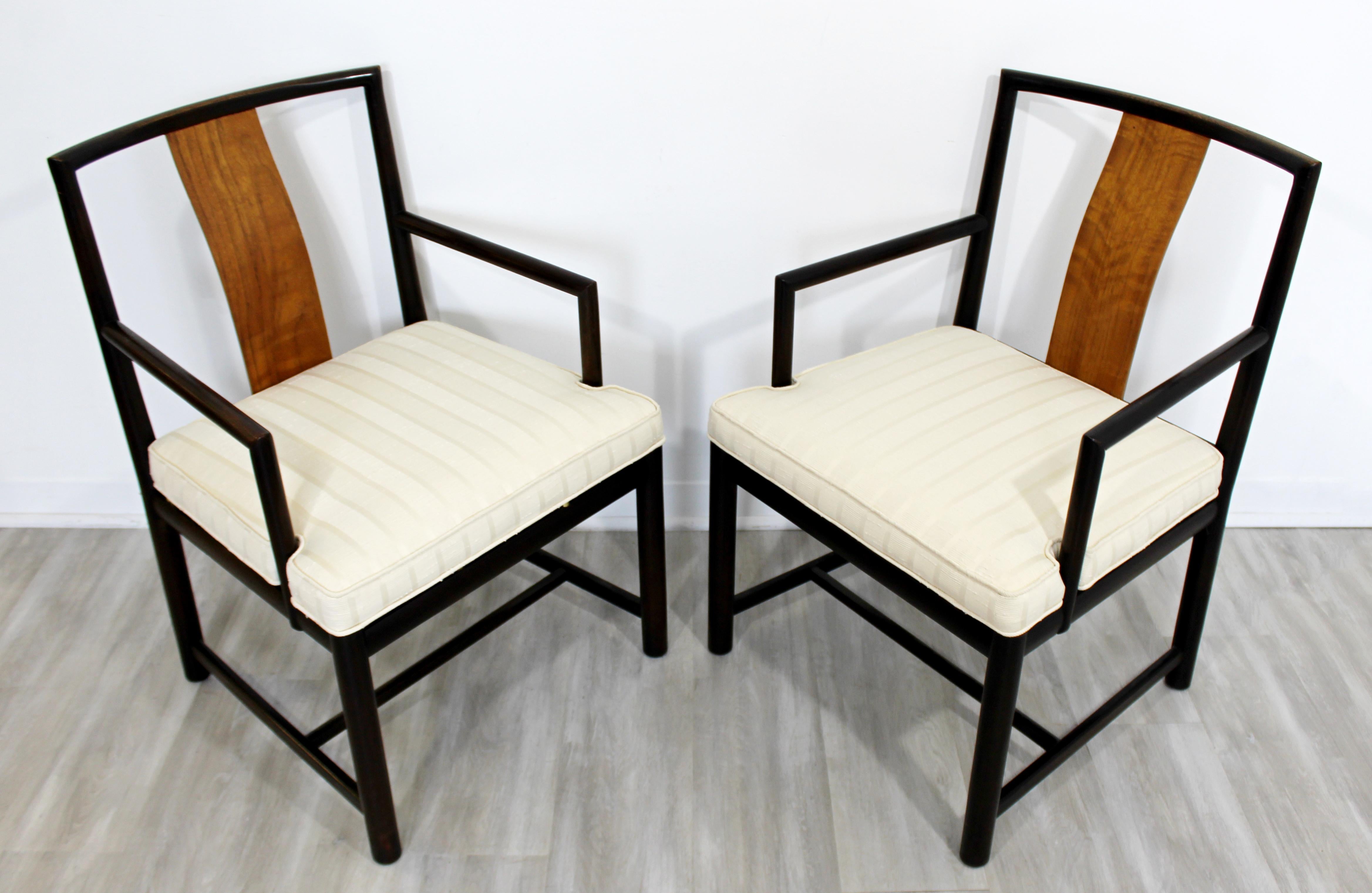 Mid-20th Century Mid-Century Modern Rosewood Set of 4 Dining Armchairs Dunbar Baker Style, 1960s