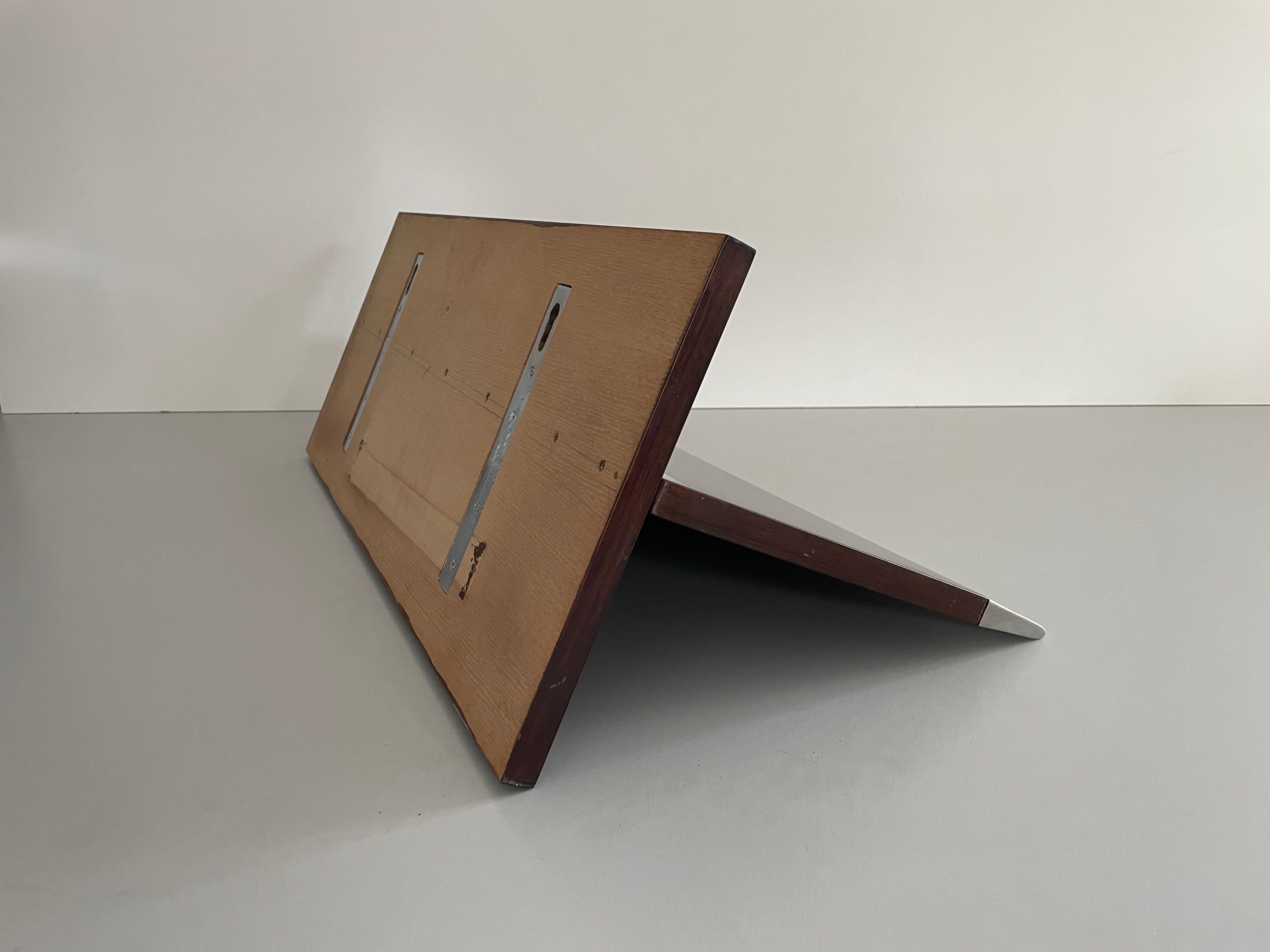 Mid-century Modern Rosewood Shelf with Steel Cover by Saporiti, 1960s, Italy For Sale 4