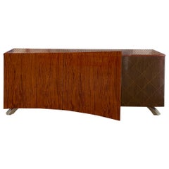 Buffet en bois de rose moderne du milieu du siècle dernier, grande crédence de Dakota Jackson