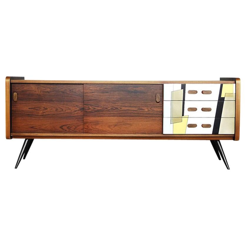 Mid-Century Modern Rosewood Sideboard with Pattern, 1960s