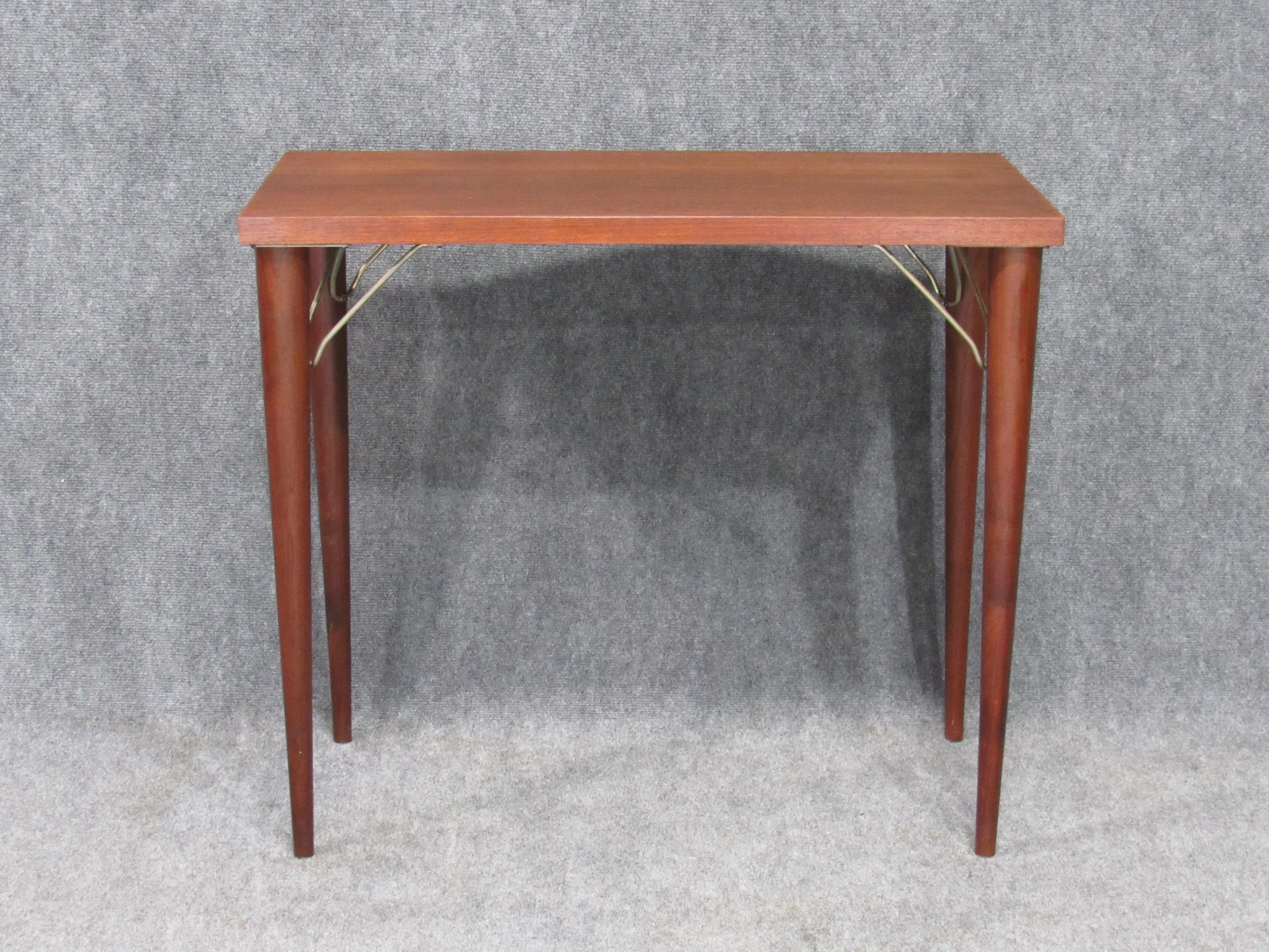 North American Mid-Century Modern Rosewood Sofa Console Table or Desk Return by Design Research For Sale