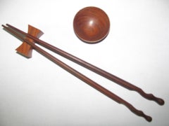 Mid-Century Modern Rosewood Sushi Set for Six 26 Pieces