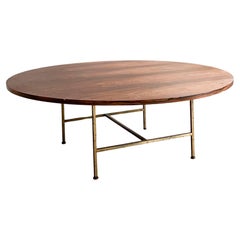 Mid Century Modern Rosewood Top Coffee Table on Paul McCobb Base