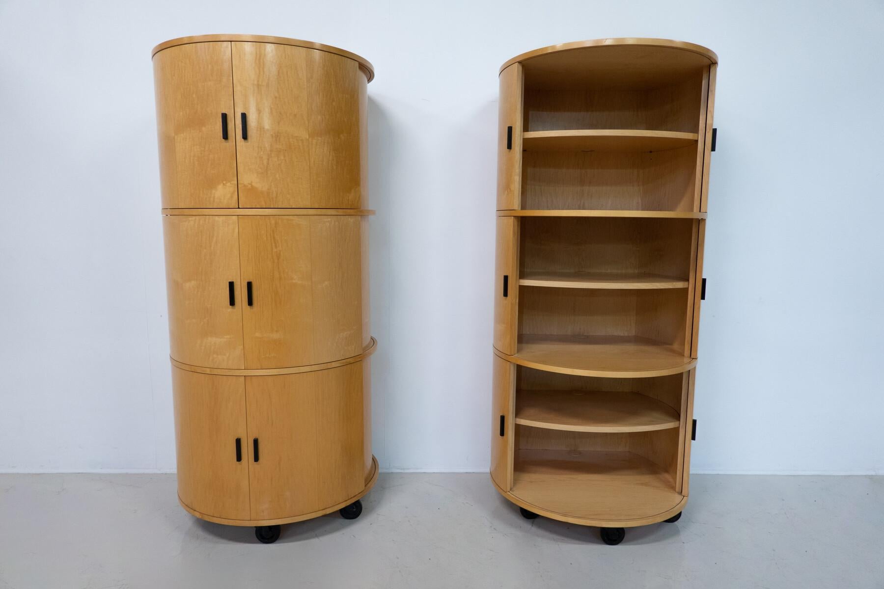Late 20th Century Mid-Century Modern Round Cabinets 'Big O' by Dirk Meylaerts, 1990s For Sale