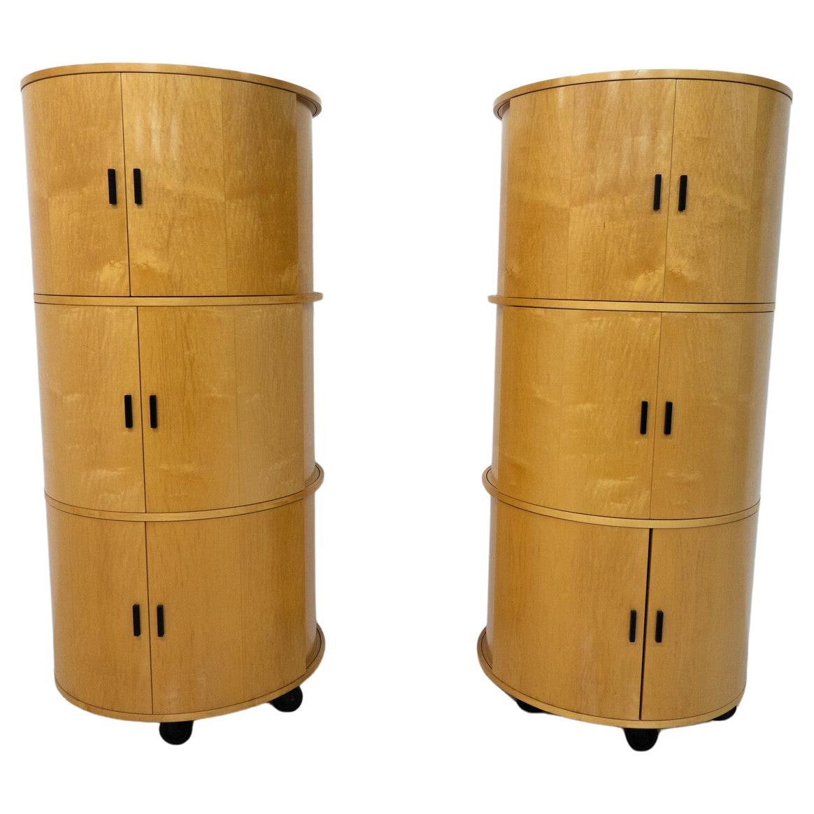 Mid-Century Modern Round Cabinets 'Big O' by Dirk Meylaerts, 1990s For Sale