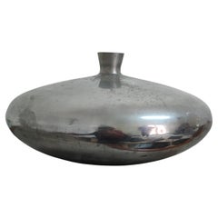 Moderne Mid-Century-Vase aus gegossenem Aluminiumguss, Italien, 1970er Jahre