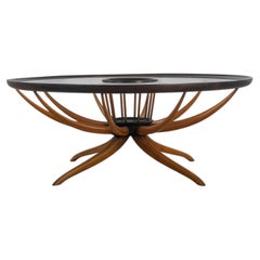 Mid-Century Modern Round Center table by Giuseppe Scapinelli, Brazil, 1960s