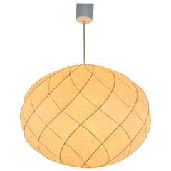 Mid-Century Modern Round Cocoon Pendant Lamp, 1960s, Germany