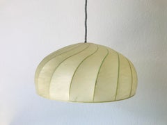 Mid-Century Modern Round Cocoon Pendant Lamp, 1960s, Italy