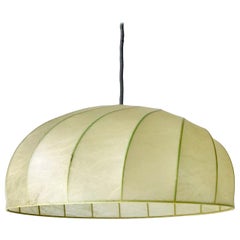 Mid-Century Modern Round Cocoon Pendant Lamp, 1960s, Italy