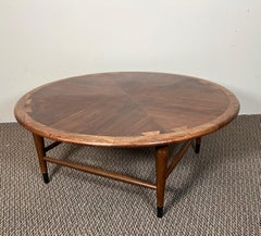 Mid-Century Modern Round Coffee Table by Lane Acclaim Dove Tail