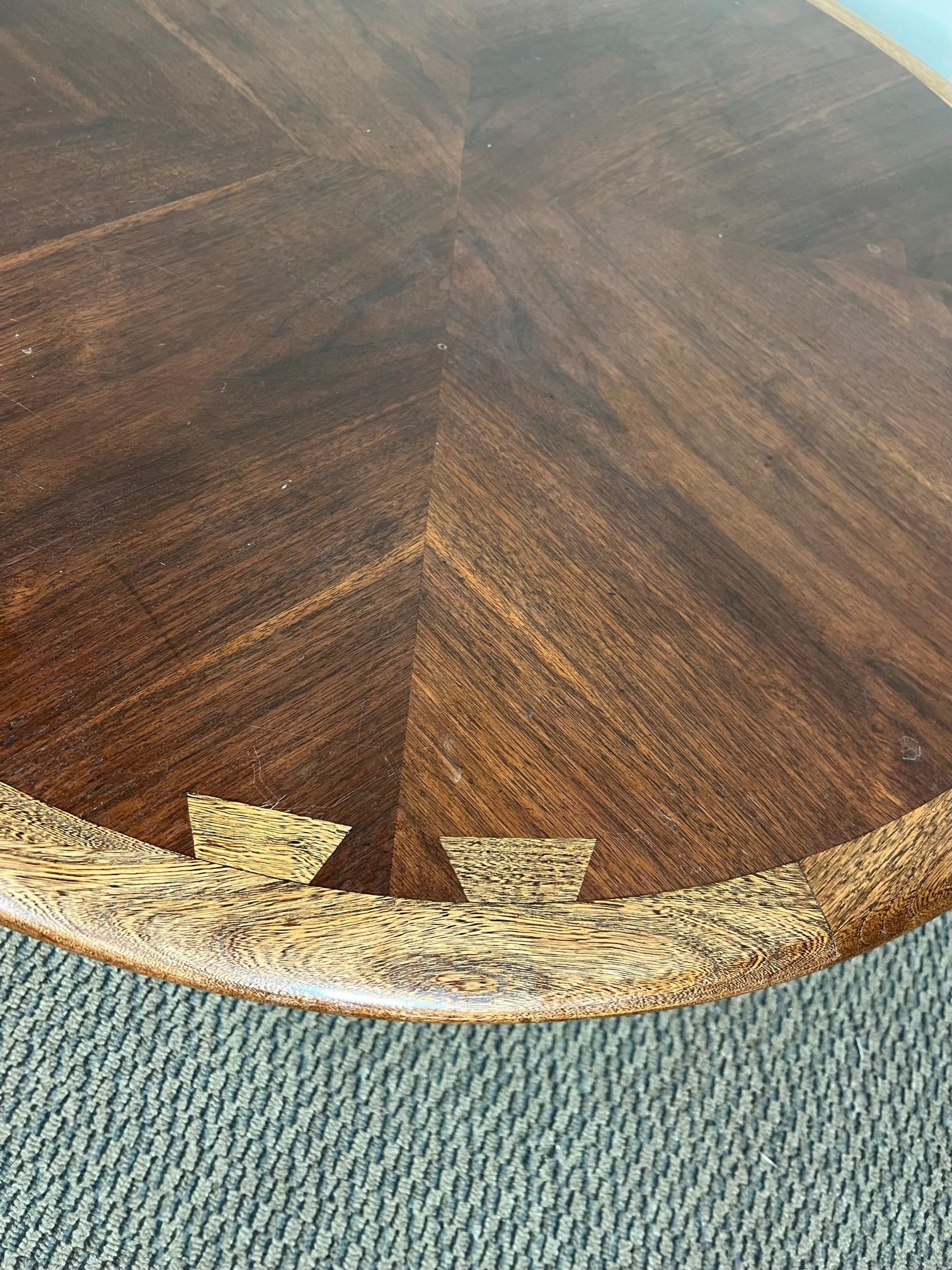 Mid-Century Modern Round Coffee Table by Lane Acclaim Dove Tail In Good Condition In Atlanta, GA
