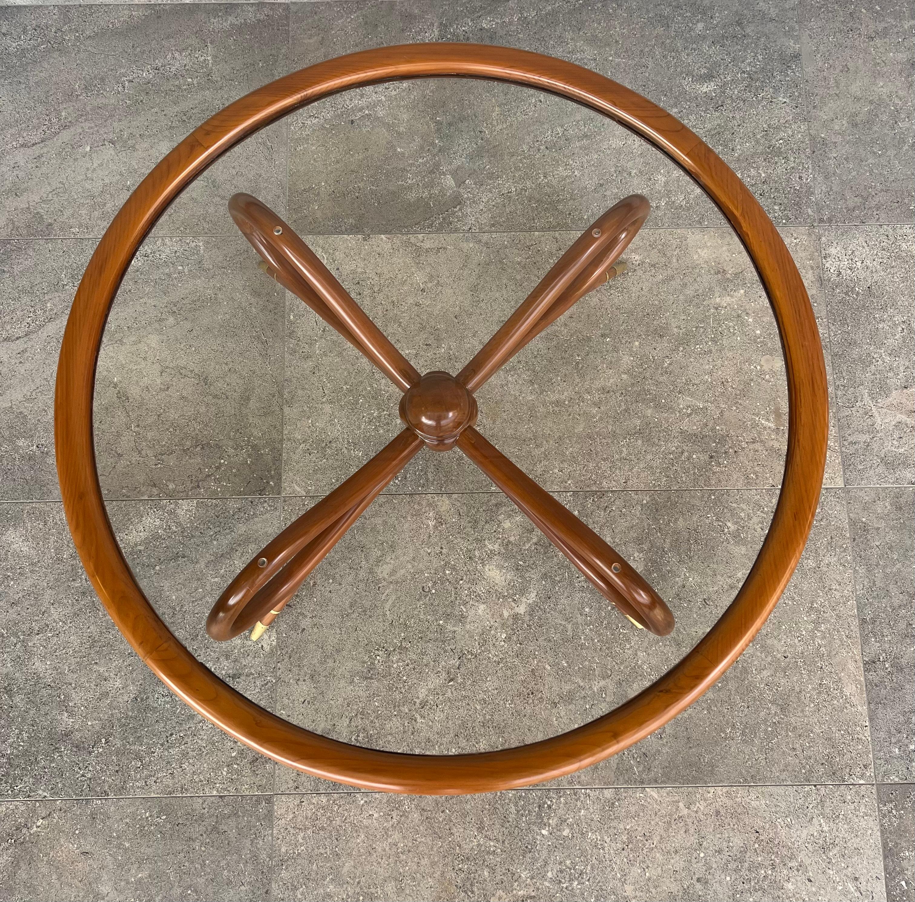 Mexican Mid-Century Modern Round Coffee Table For Sale