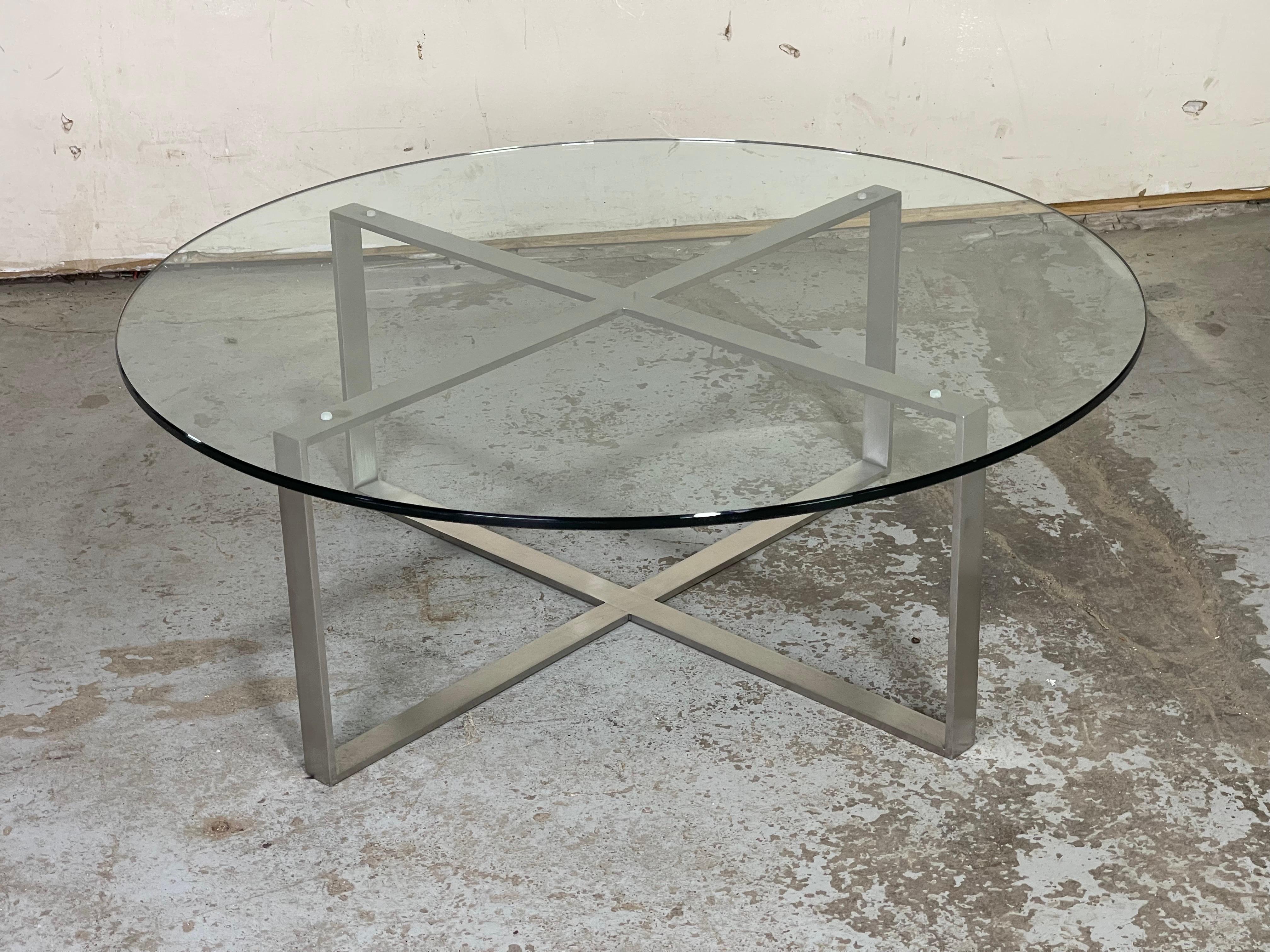 glass round coffee table