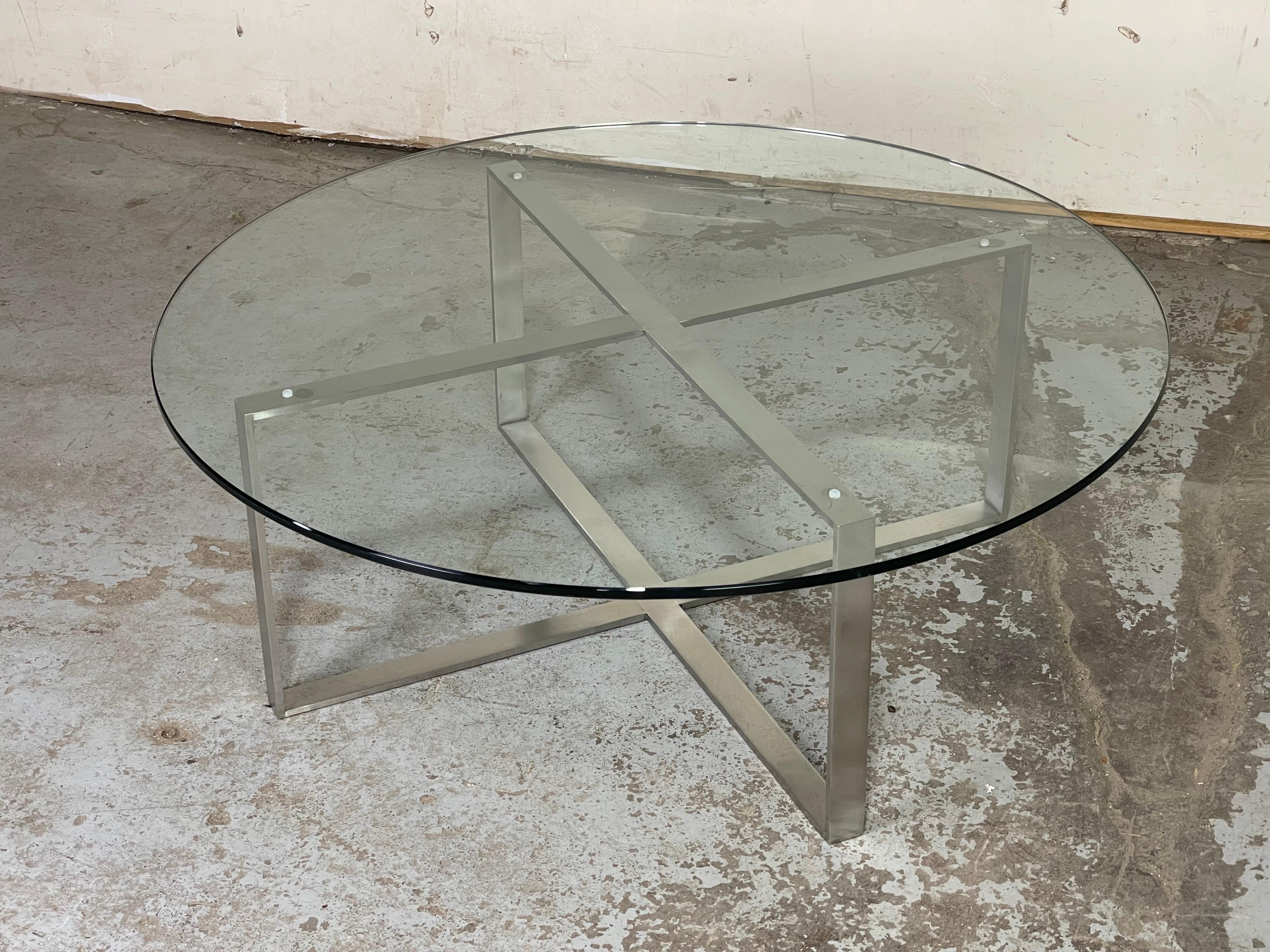 round glass coffee table