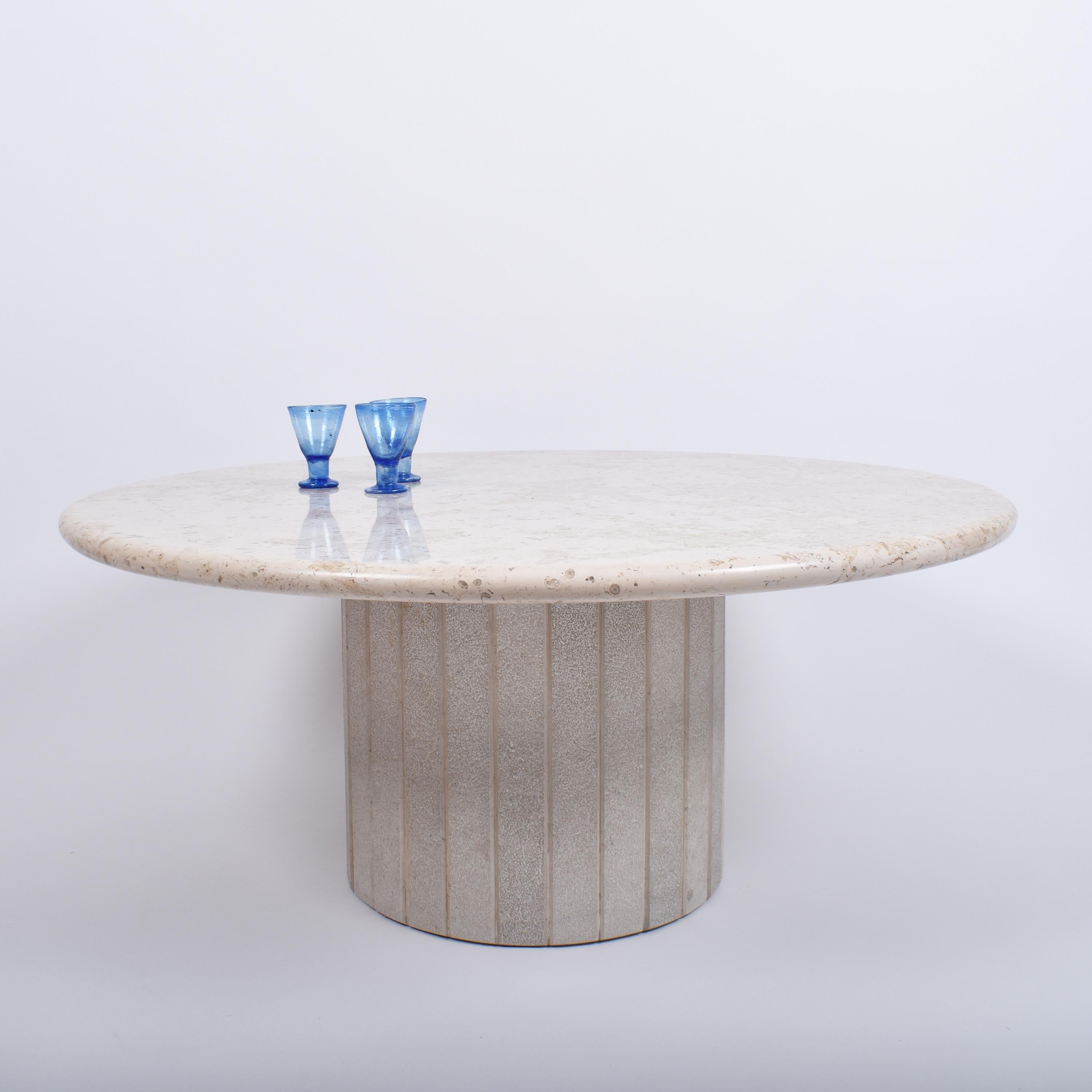 modern cream coffee table