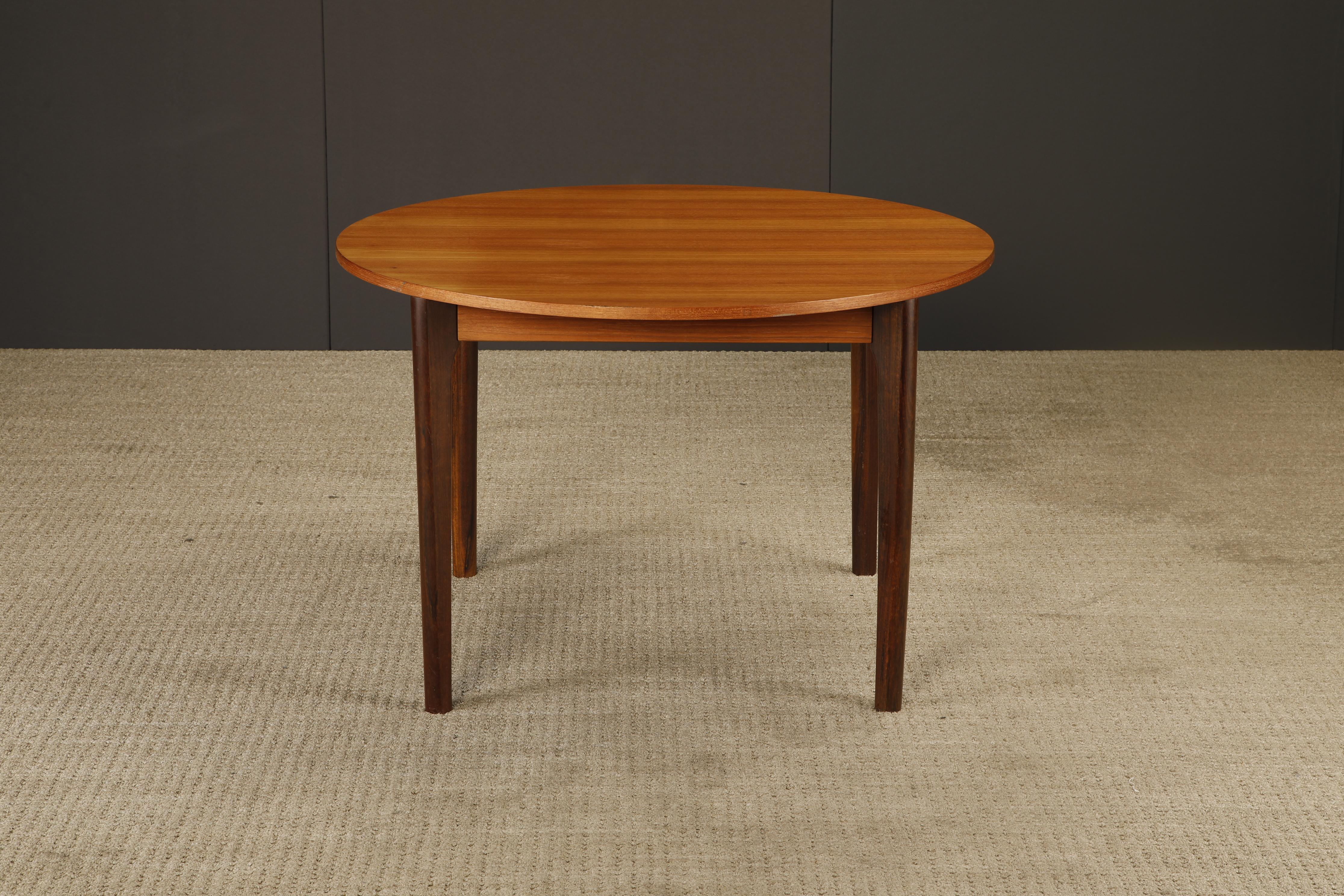 Danish Mid-Century Modern Round Dining / Café / Game Table, Denmark, 1960s For Sale