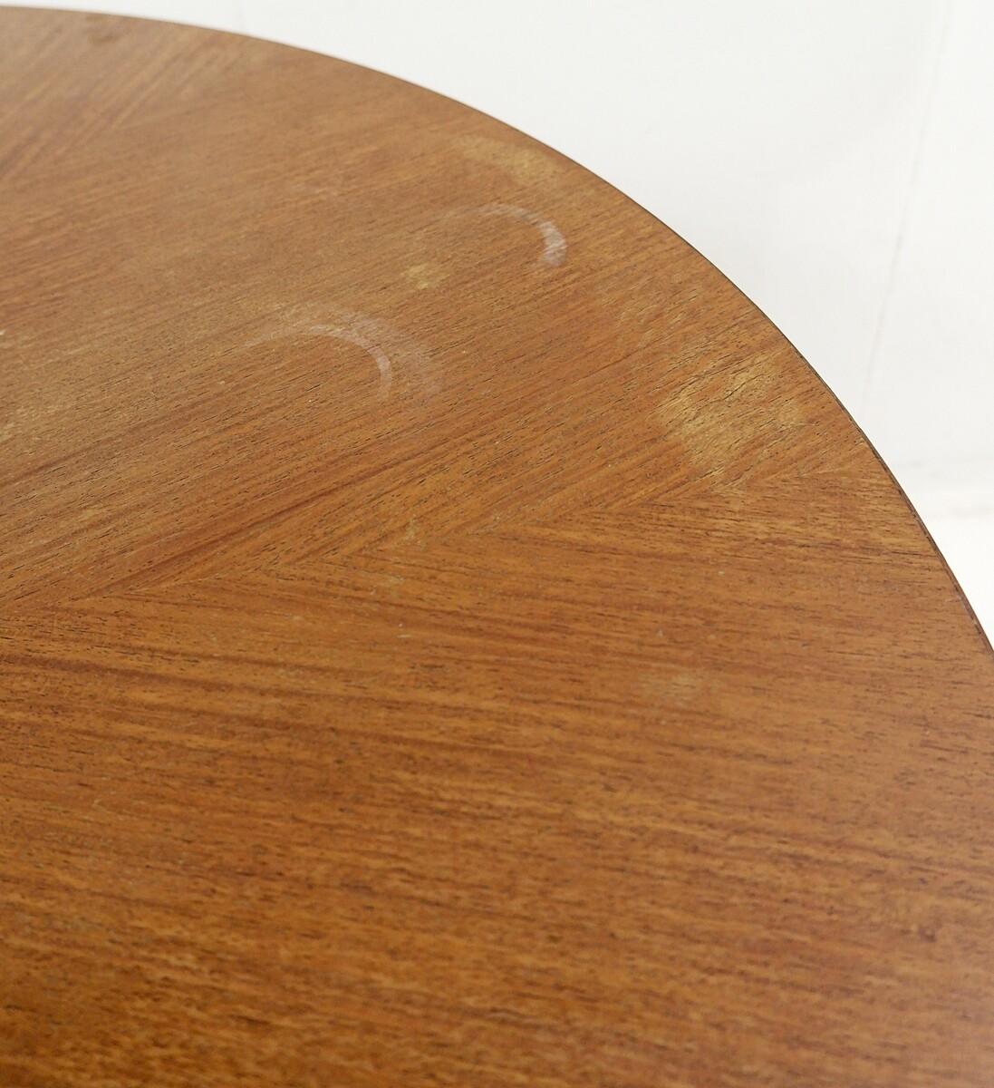 Wood Mid Century Modern Round Dining Table by Ico Parisi for MIM Roma