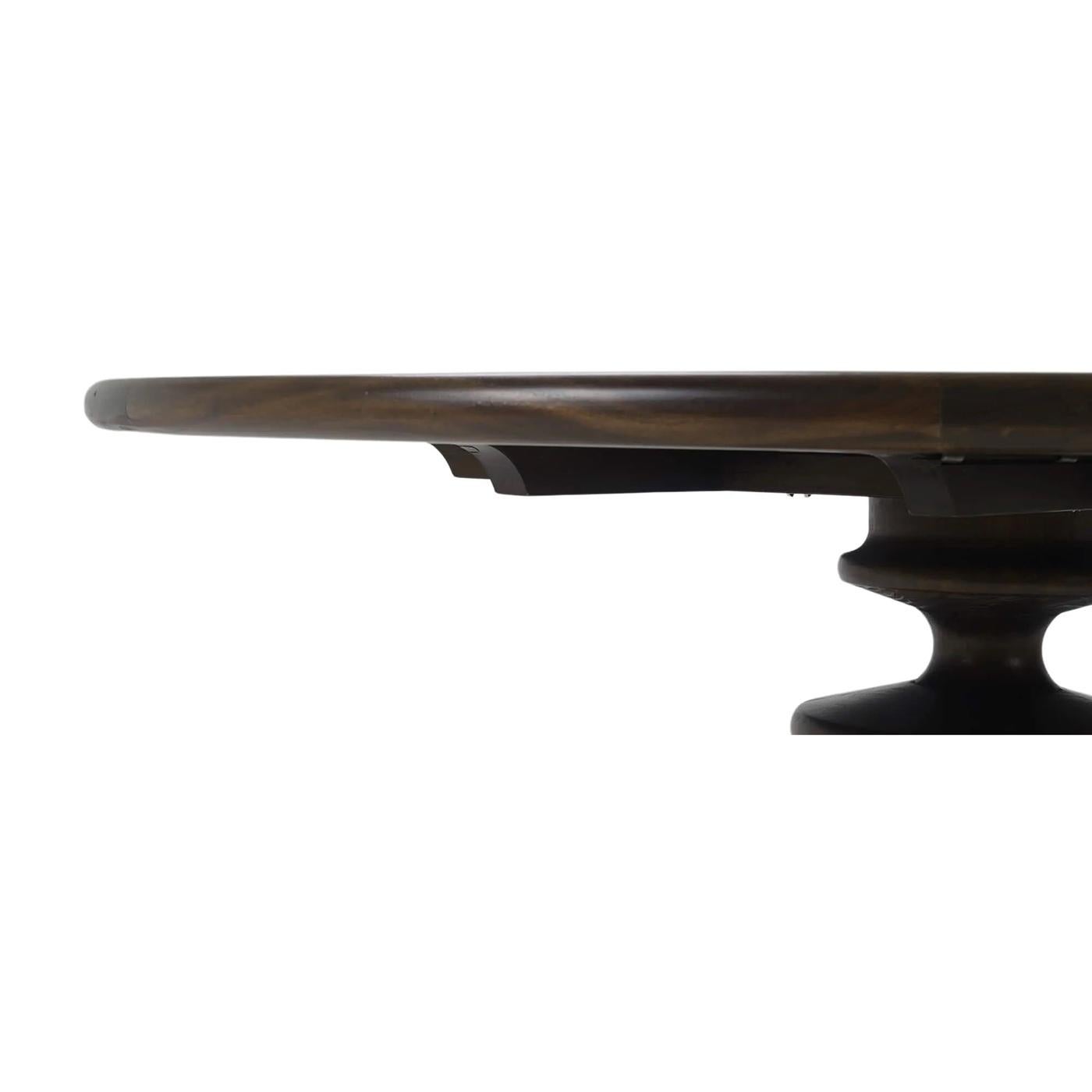 Indonesian Mid Century Modern Round Dining Table For Sale