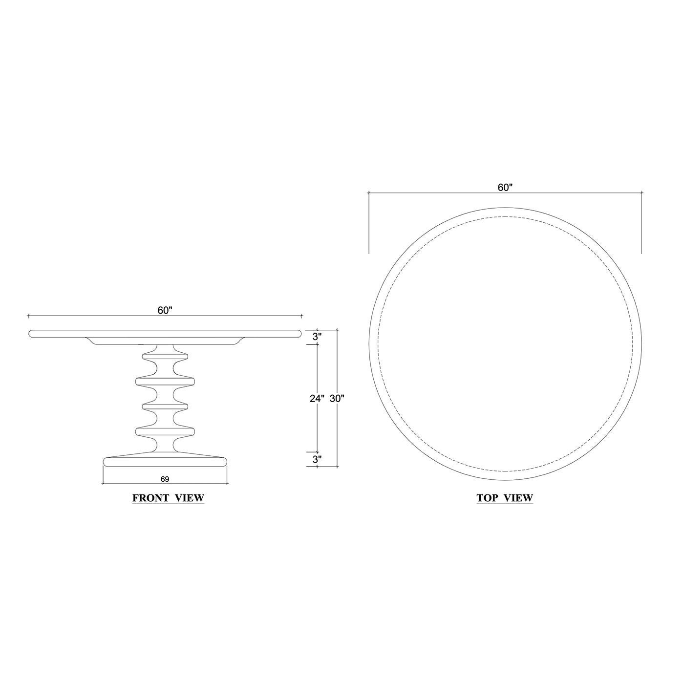 Mid Century Modern Round Dining Table For Sale 1
