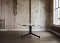 Mid-Century Modern Round Dining Table with Arabescato Marble, 1960s