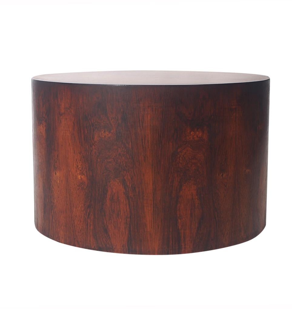 round drum end table