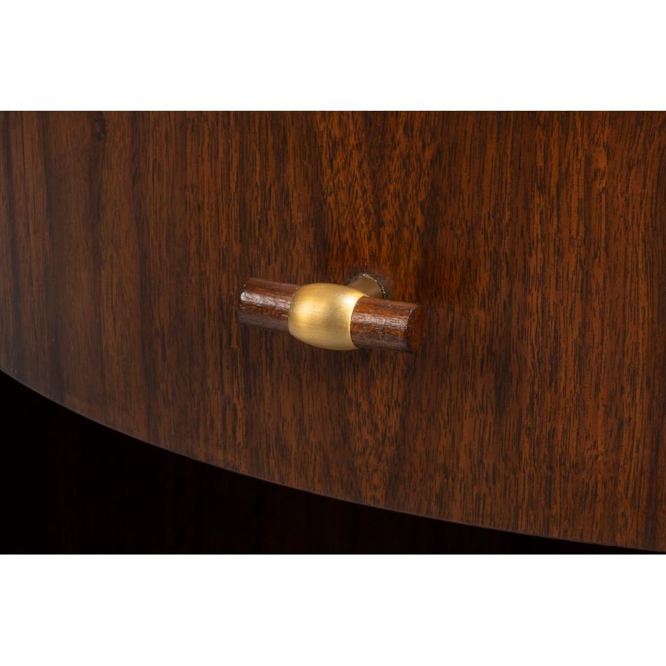 Wood Mid-Century Modern Round End Table For Sale
