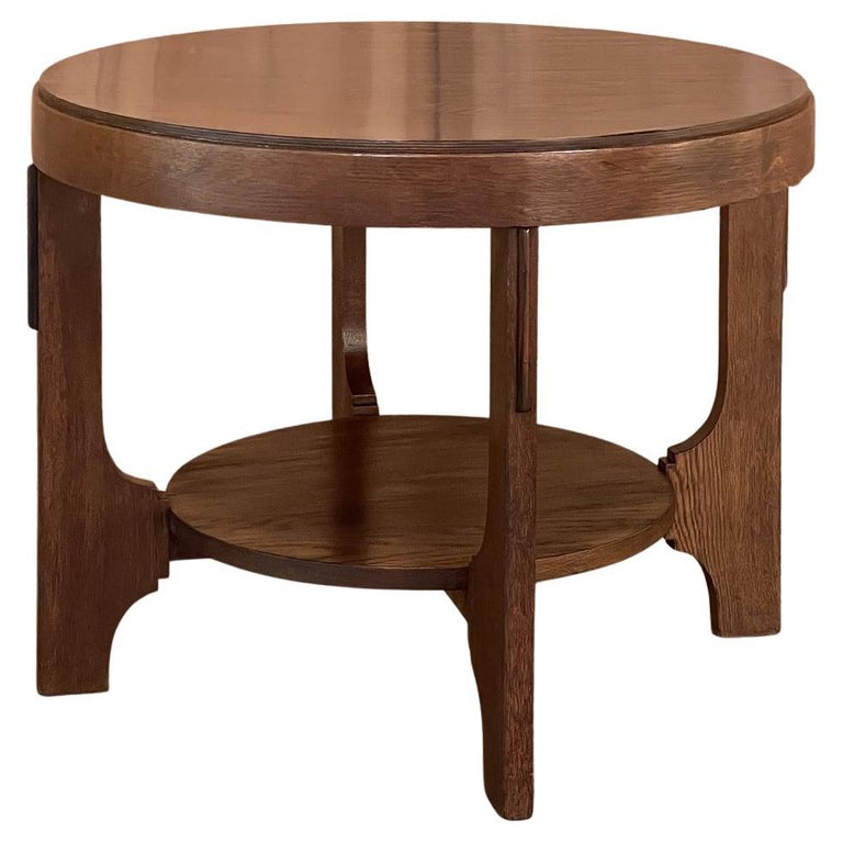 Mid-Century Modern Round End Table at 1stDibs